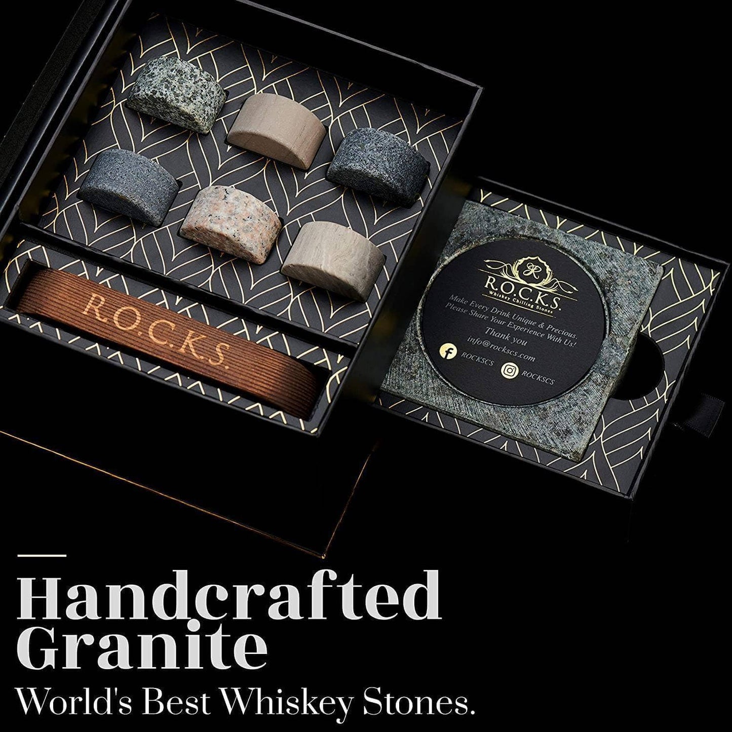 ROCKS Whiskey Chilling Stones - The Gentleman's Set - Cigar Aficionado