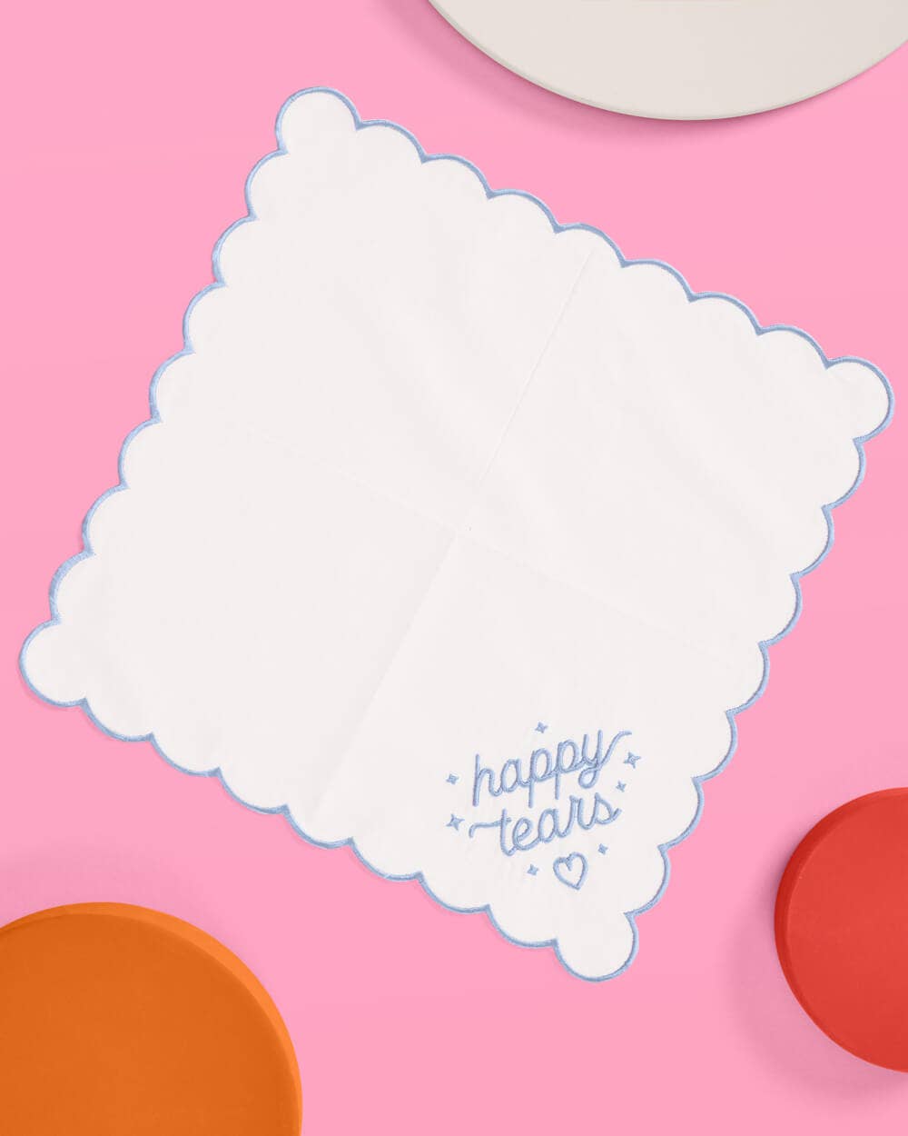xo, Fetti - Happy Tears Embroidered Handkerchief