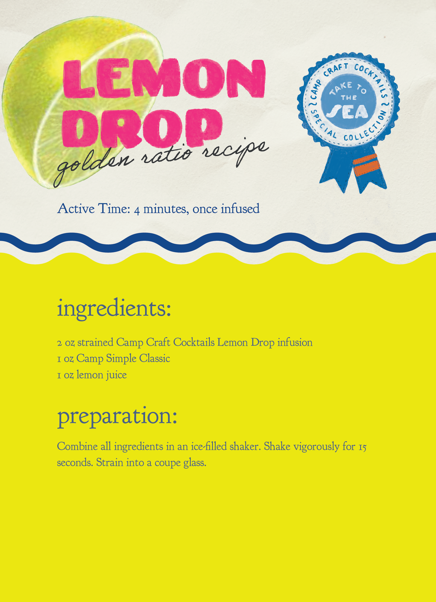 Camp Craft Cocktails - Lemon Drop Cocktail Infusion Kit