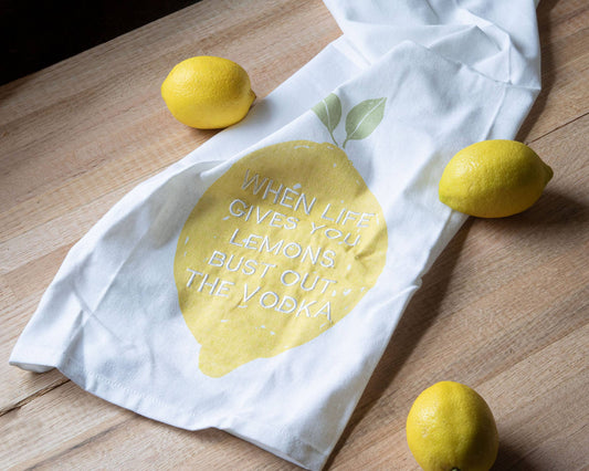 Foreside Home & Garden - Life Lemons Tea Towel