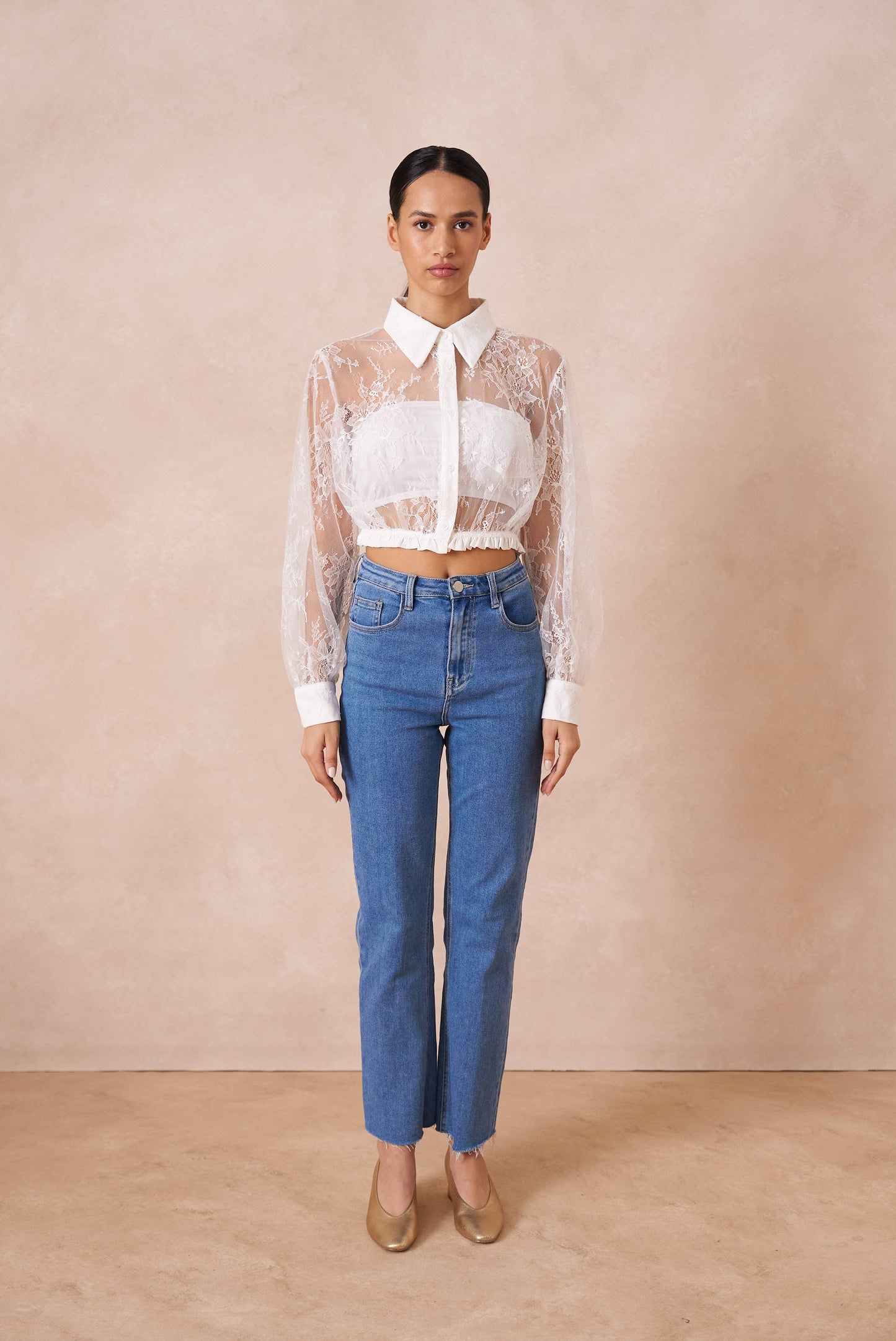 Choklate Paris - Lace Crop Blouse