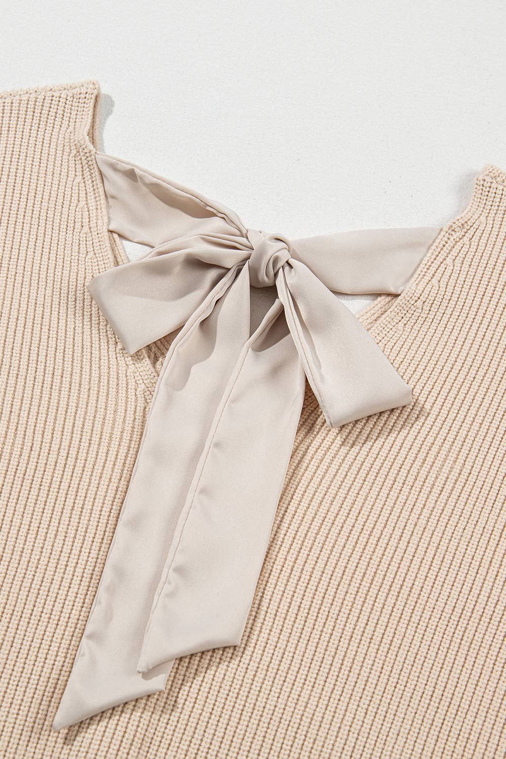 Pretty Bash - Bow Back Lantern Sleeve Sweater
