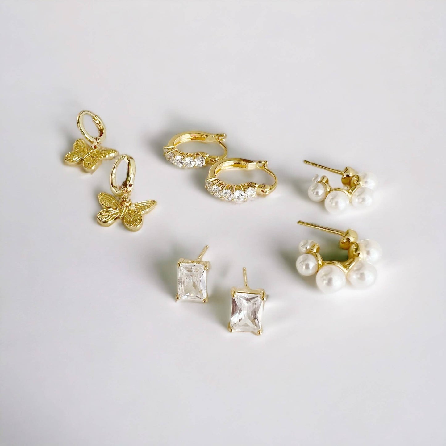 True By Kristy Jewelry - Goldie CZ Diamond Studs Earrings Gold Filled