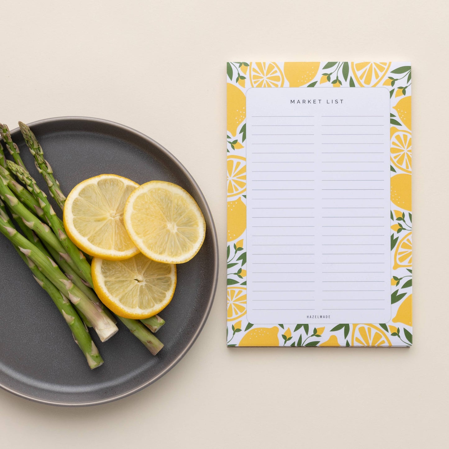 HAZELMADE - Lemons Market List Notepad