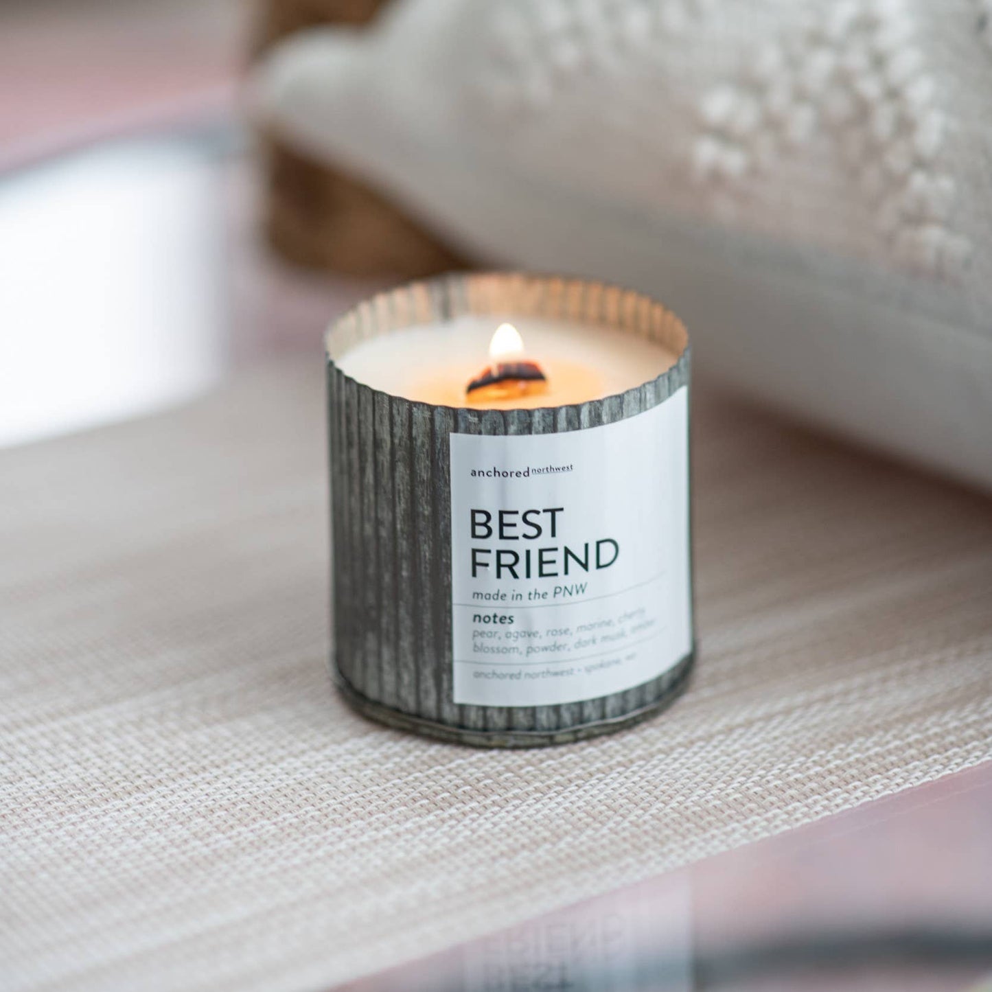 Anchored Northwest - Mistletoe Kisses Wood Wick Rustic Farmhouse Soy Candle
