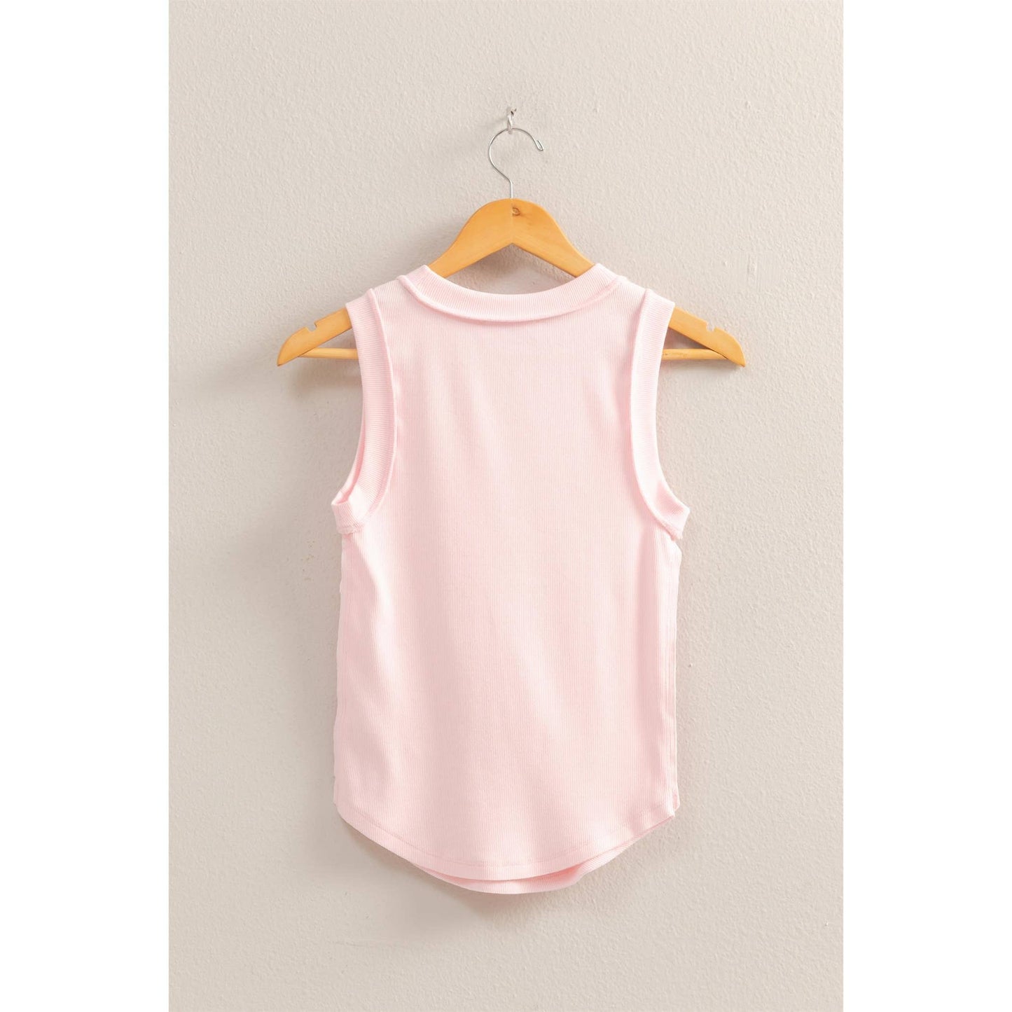 HYFVE - DZ25C058-Round Neck Ribbed Tank Top