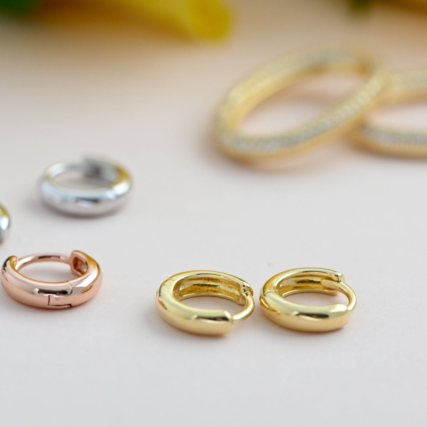 Sami Jewels - Minimalist Huggie Hoops - Gold