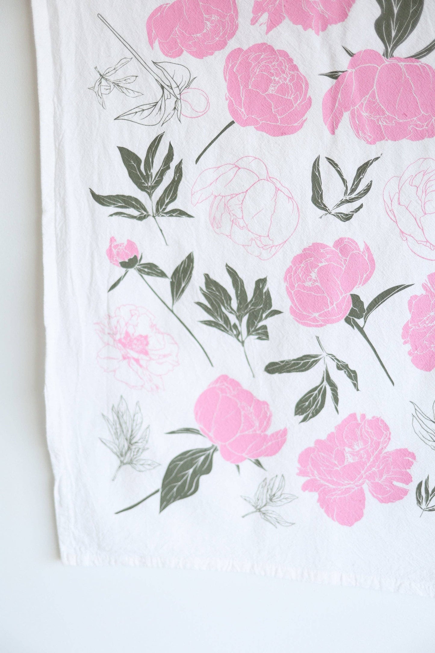 Highland Ridge | Handmade Home Decor - Peony Tea Towel