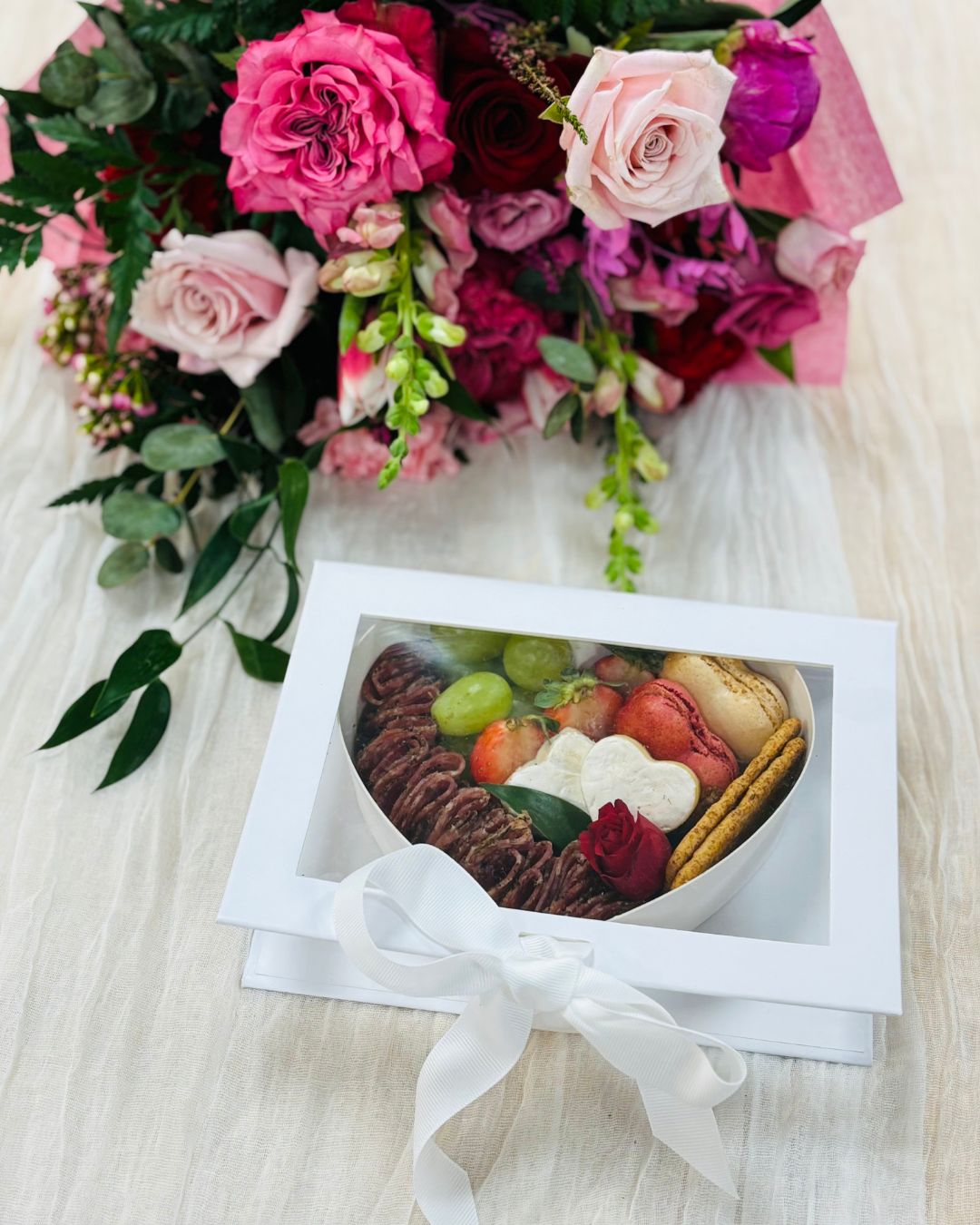 Ivy on Main x All in Grazing Valentine's Day Floral + Charcuterie Combo