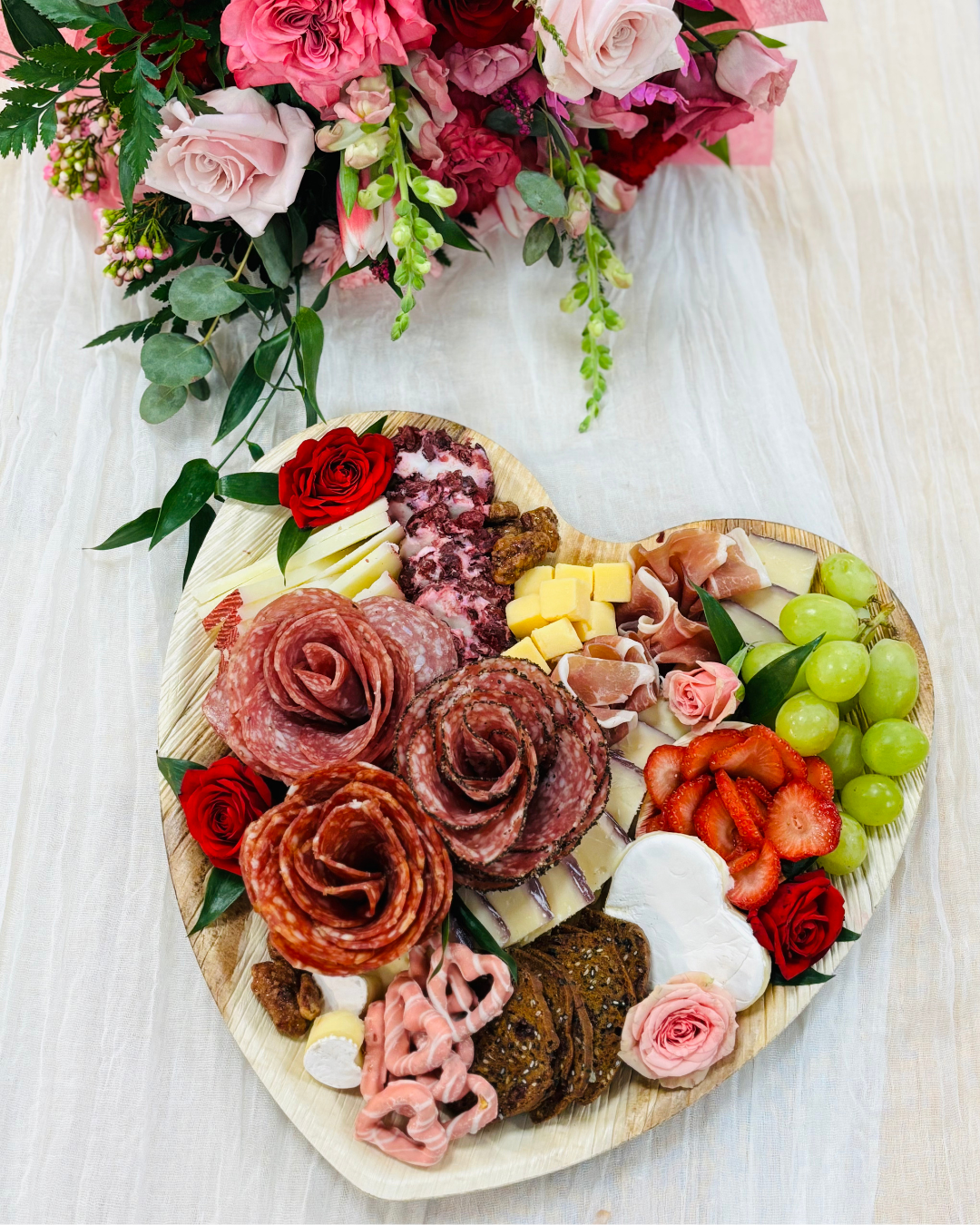 Ivy on Main x All in Grazing Valentine's Day Floral + Charcuterie Combo