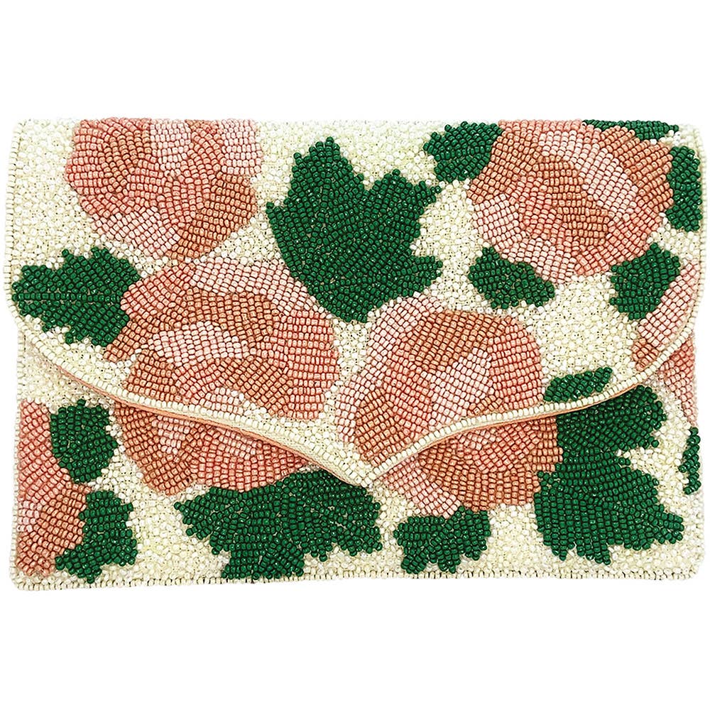Ole - Flower Beaded Clutch
