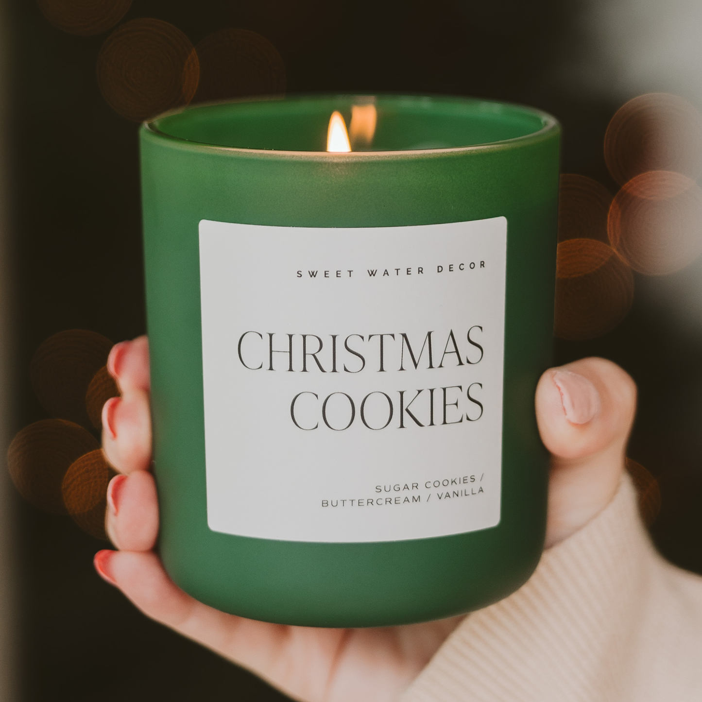 Sweet Water Decor - Christmas Cookies Soy Candle, Matte Jar - 15 oz