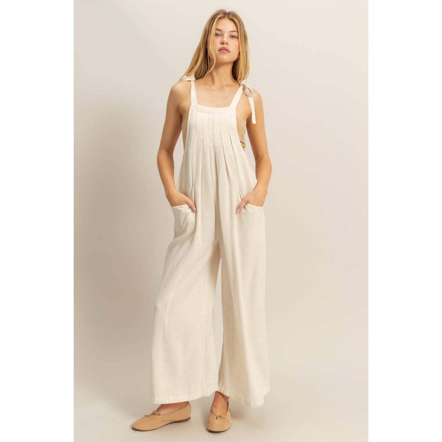 HYFVE - HF25C822-Self-Tie Shoulder Straps Jumpsuit