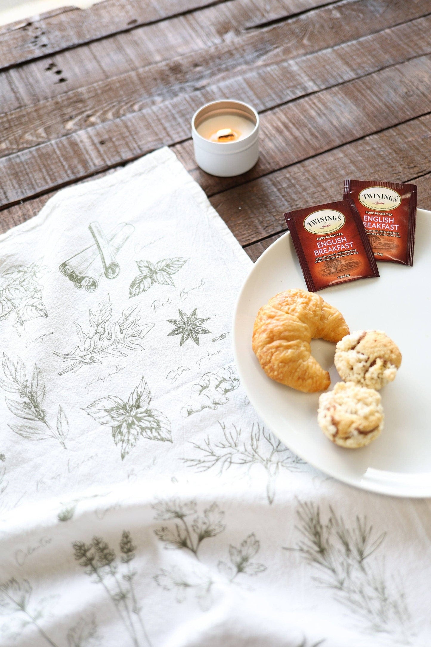 Highland Ridge | Handmade Home Decor - Kitchen Herbs Tea Towel