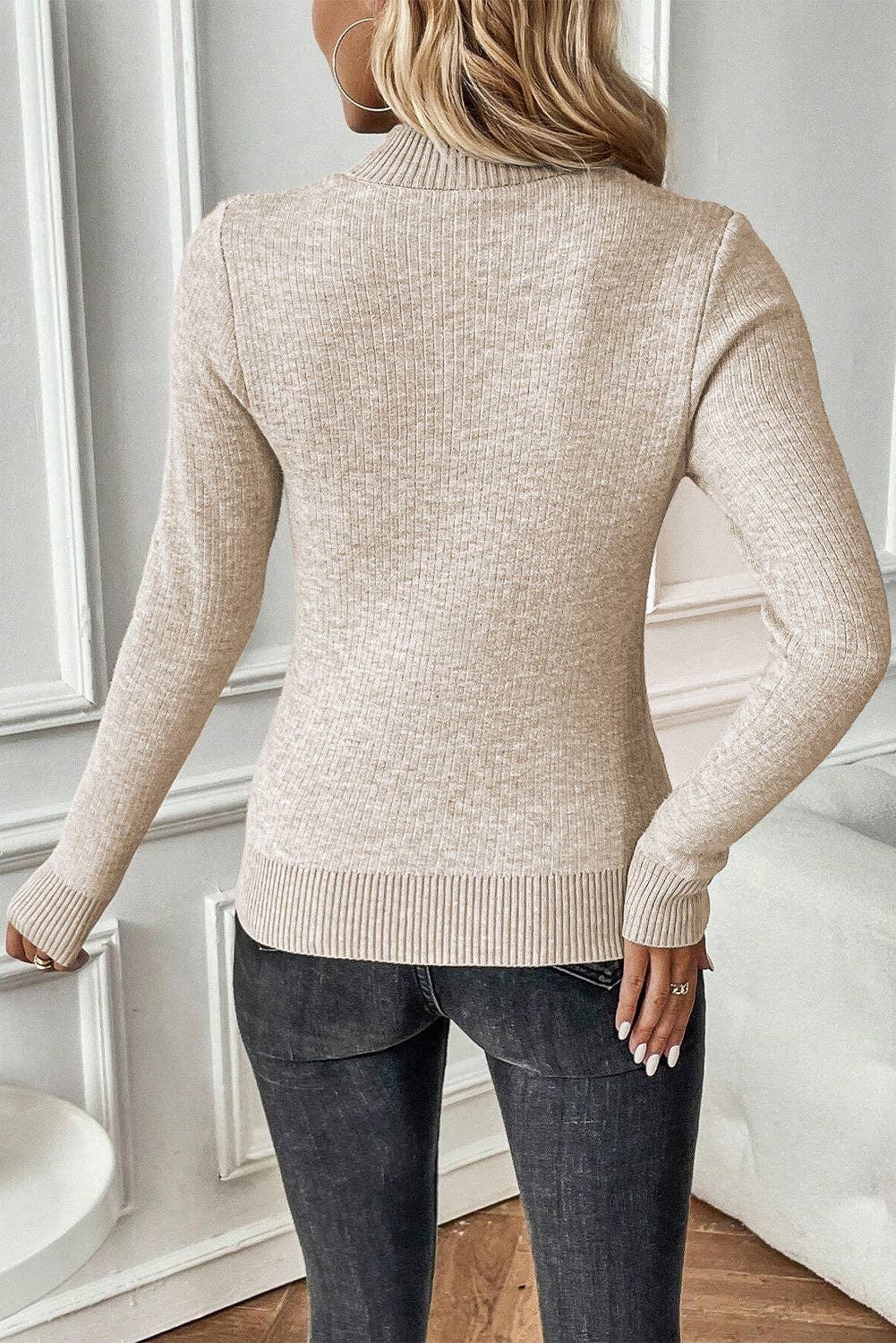 Pretty Bash - Thermal Lined Ribbed Knit Sweater