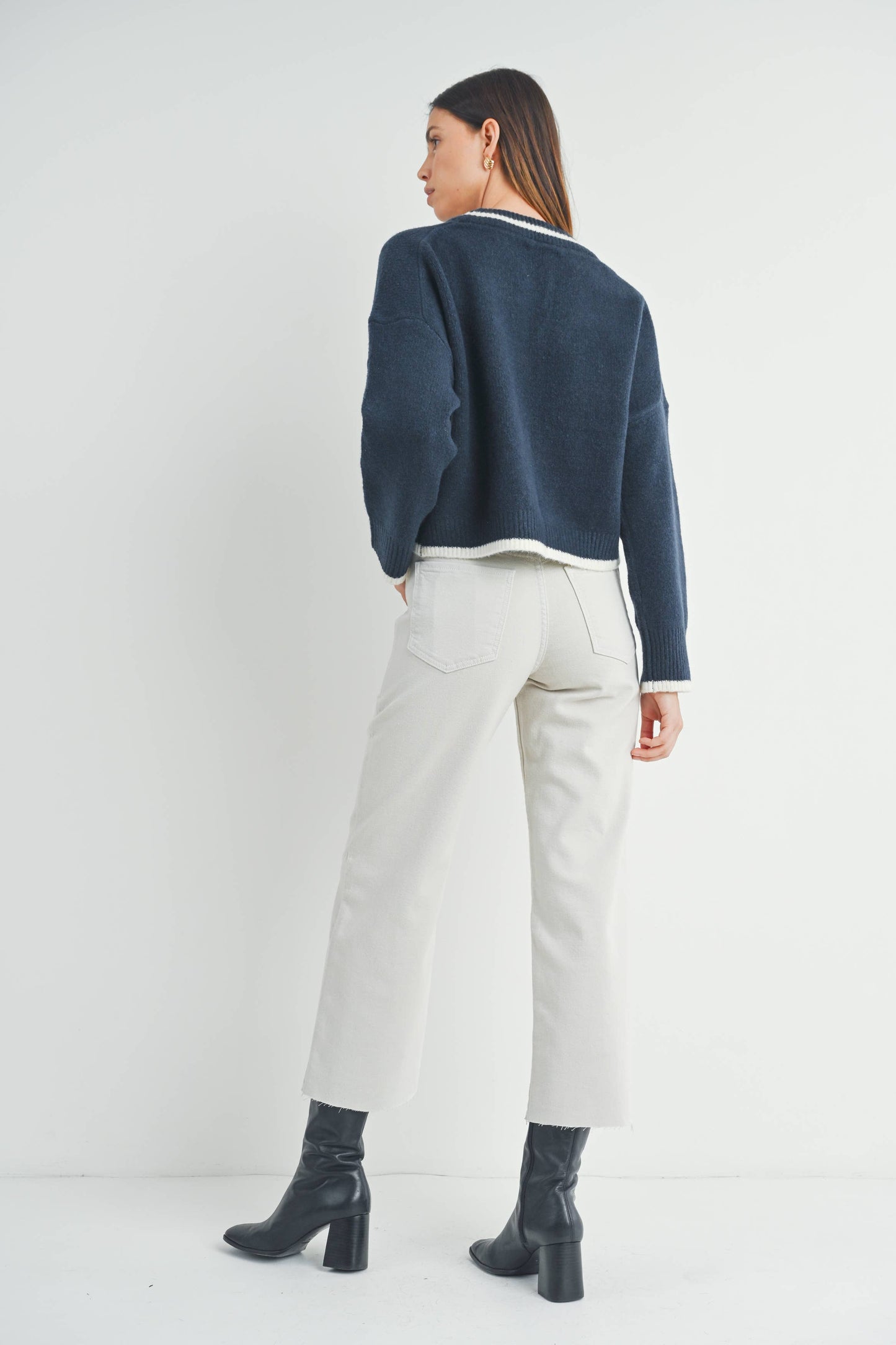 Just Black Denim - High Rise Utility Wide Leg - Sea Salt
