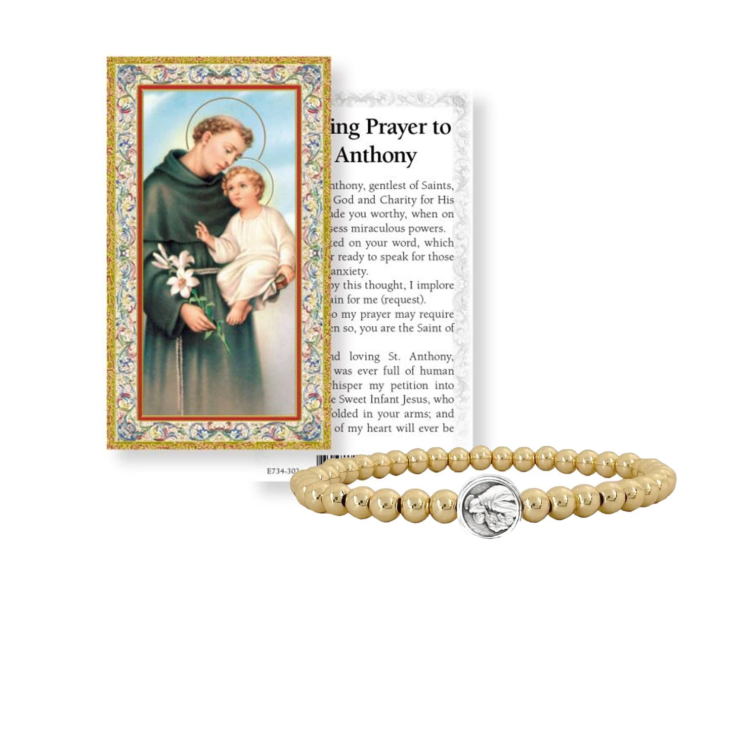 Love, Lisa - Subliminal St. Anthony Beaded Stretch Prayer Bracelet