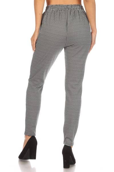 S&G Apparel - Slim Fit Knit Paperbag Waist Dress Pants