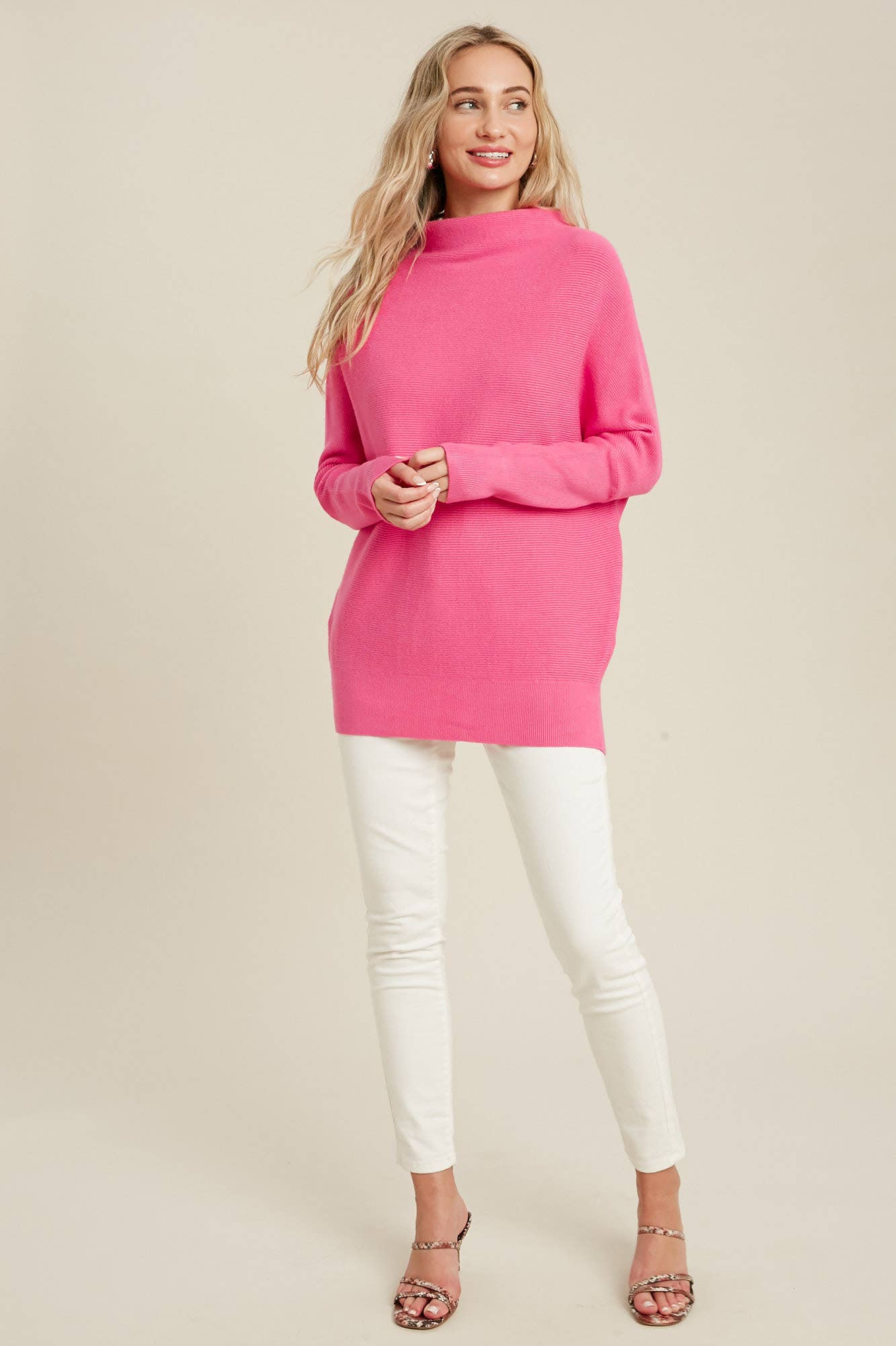 Bluivy - SLOUCH NECK DOLMAN SLEEVED PULLOVER