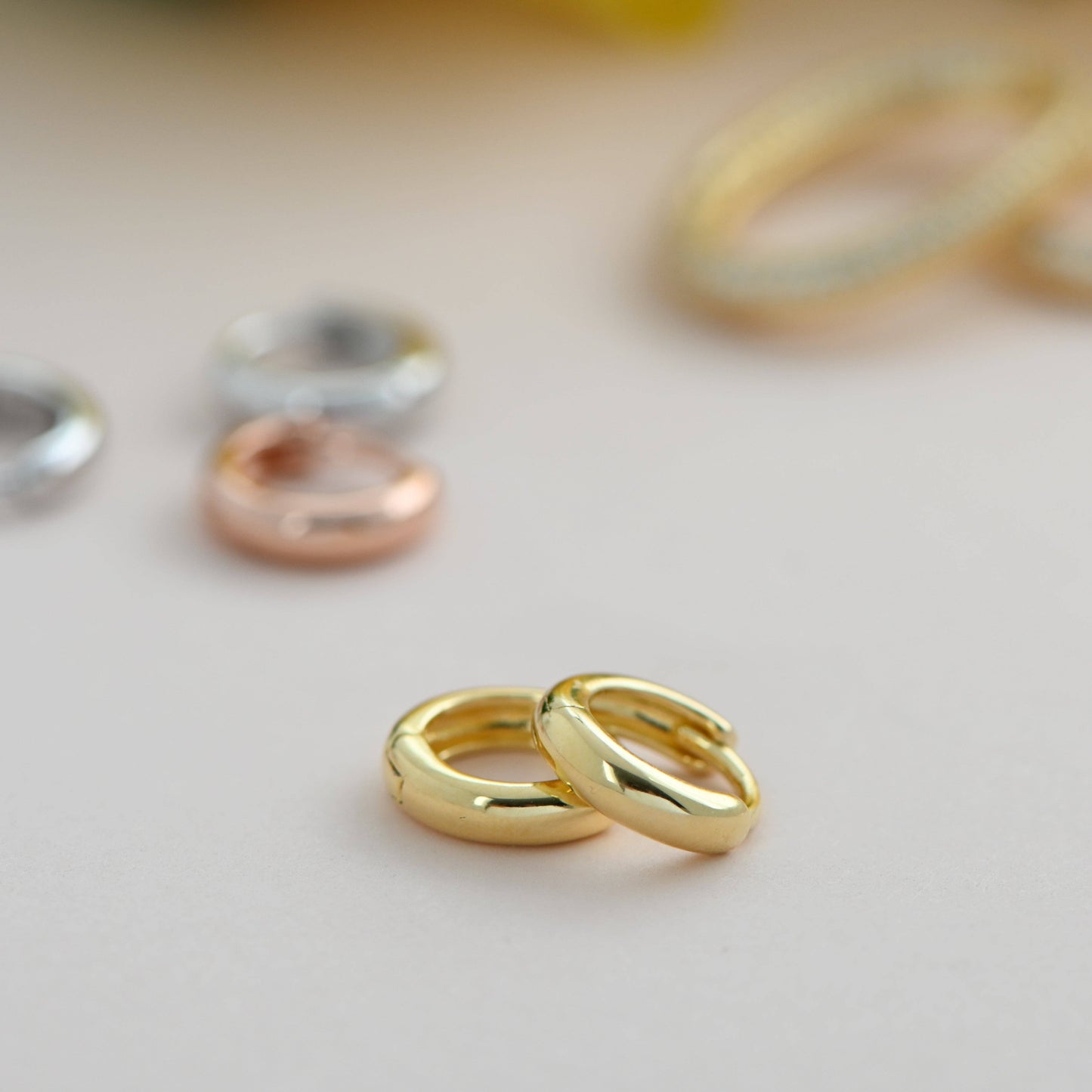 Sami Jewels - Minimalist Huggie Hoops - Gold