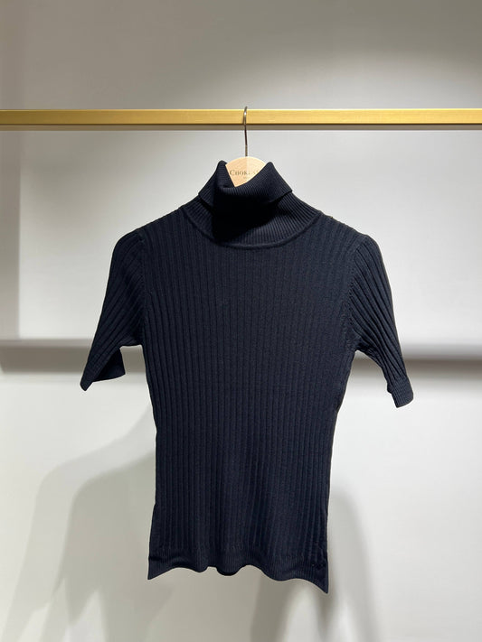 Choklate Paris - Short Sleeve Turtleneck Knit - Black