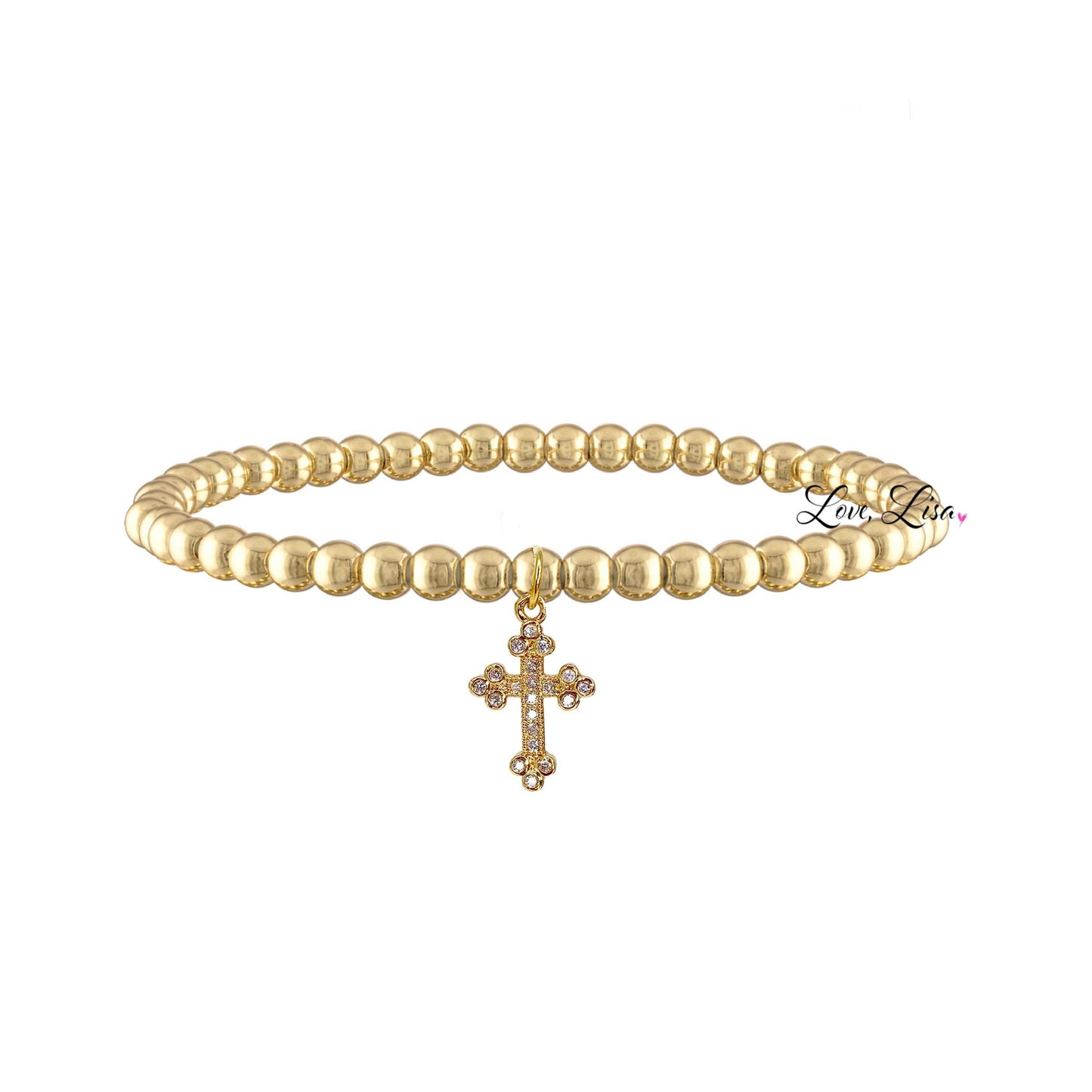 Love, Lisa - Mary's Diamond Cross Bracelet