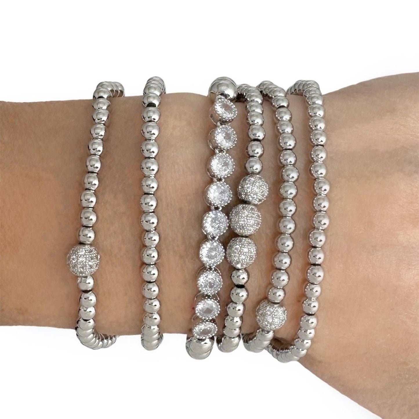 Love, Lisa - Tennis Bracelet Six Stack: Silver
