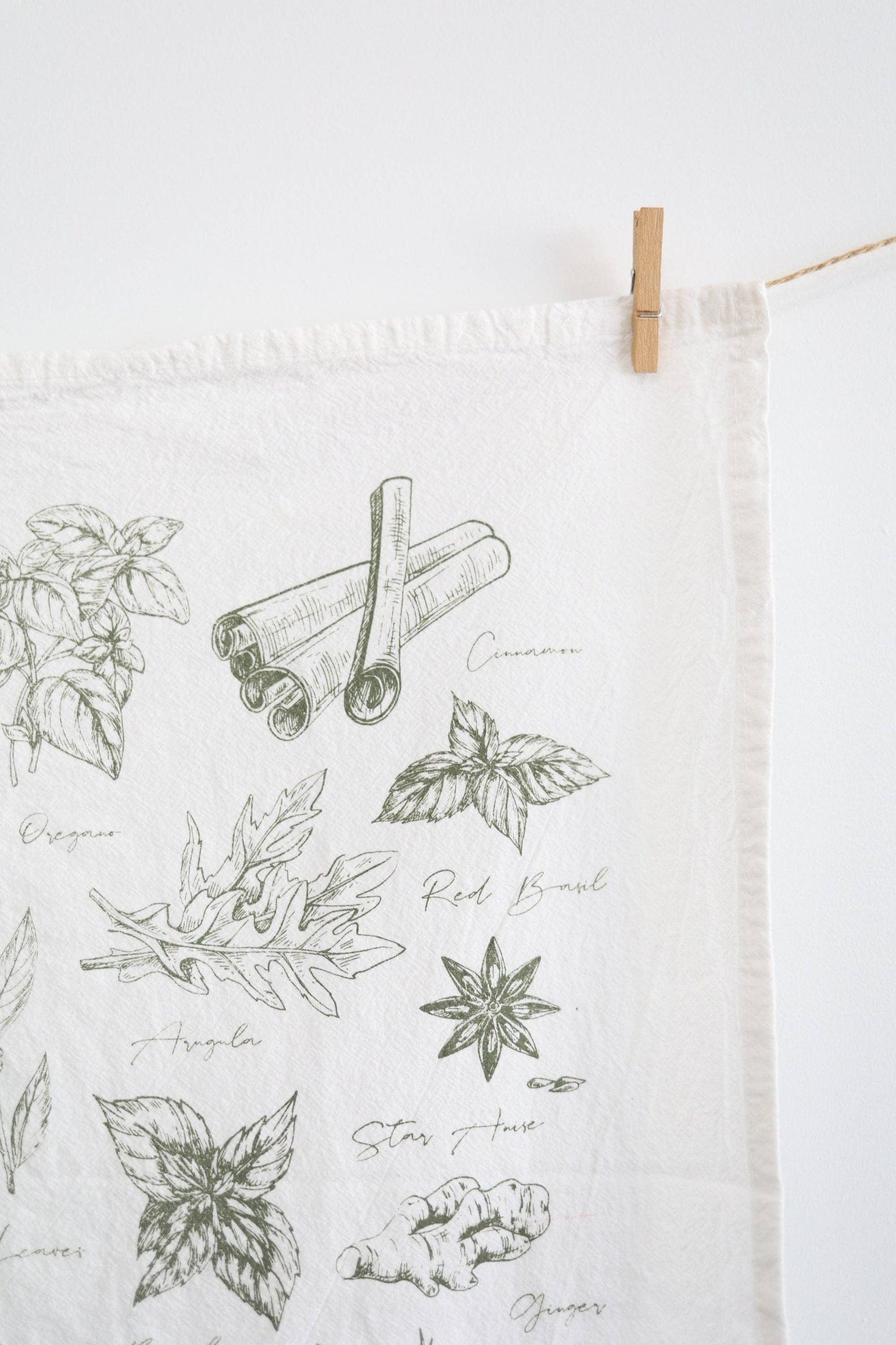 Highland Ridge | Handmade Home Decor - Kitchen Herbs Tea Towel
