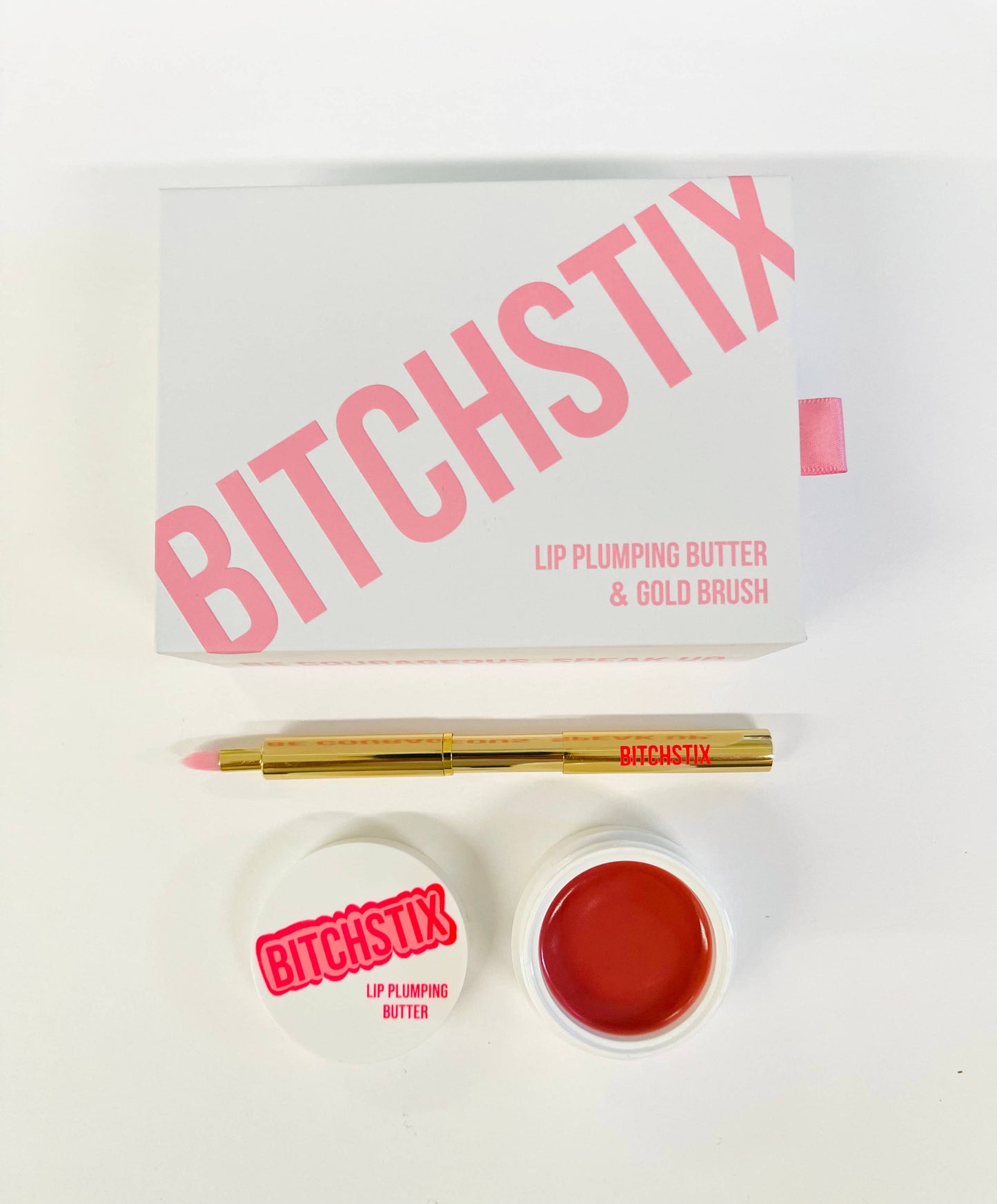 Bitchstix - Lip Plumper and Bitchstix Gold Lip Brush Set