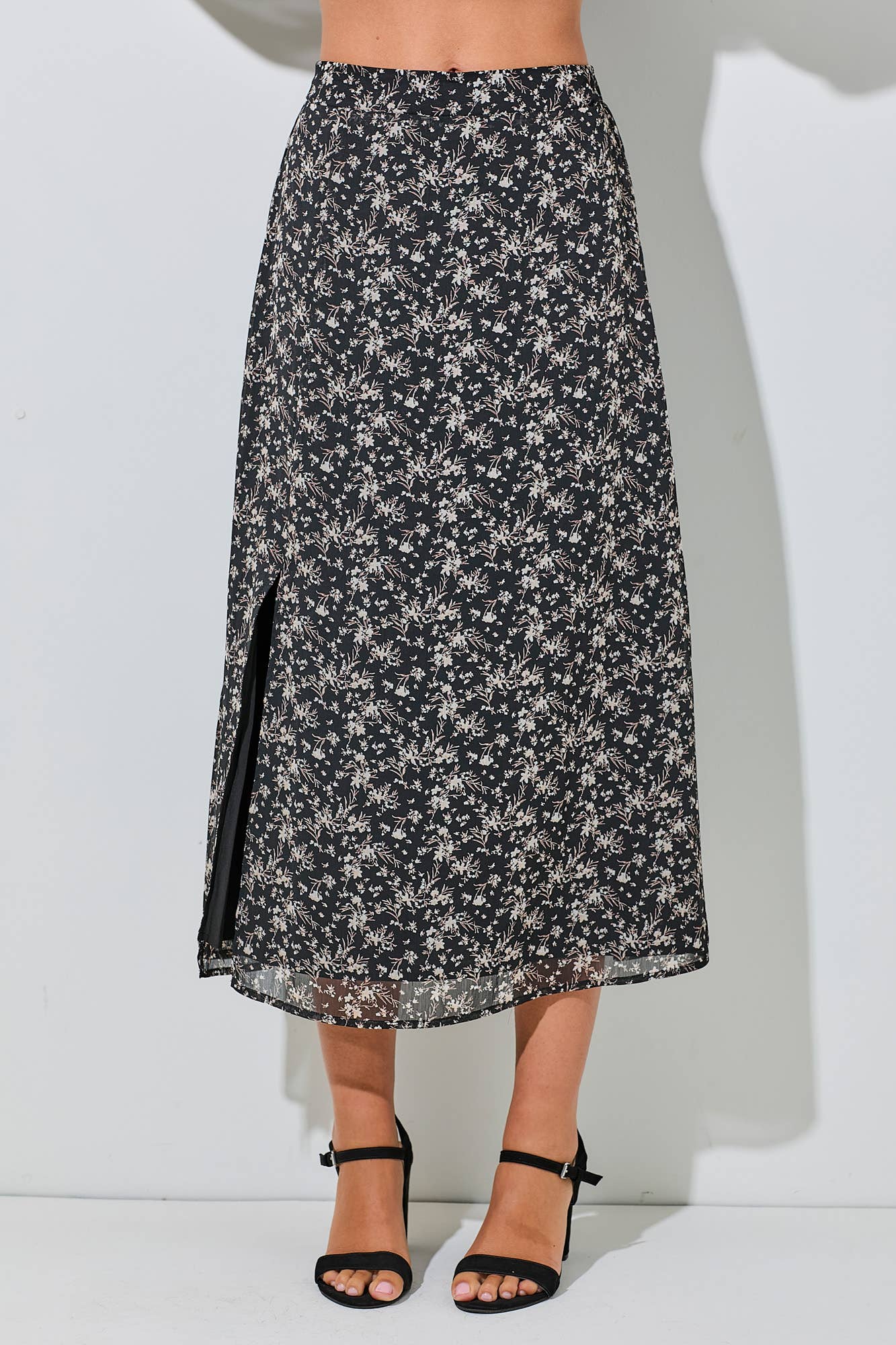 Baevely by Wellmade USA - DITSEY FLORAL PRINT SKIRT
