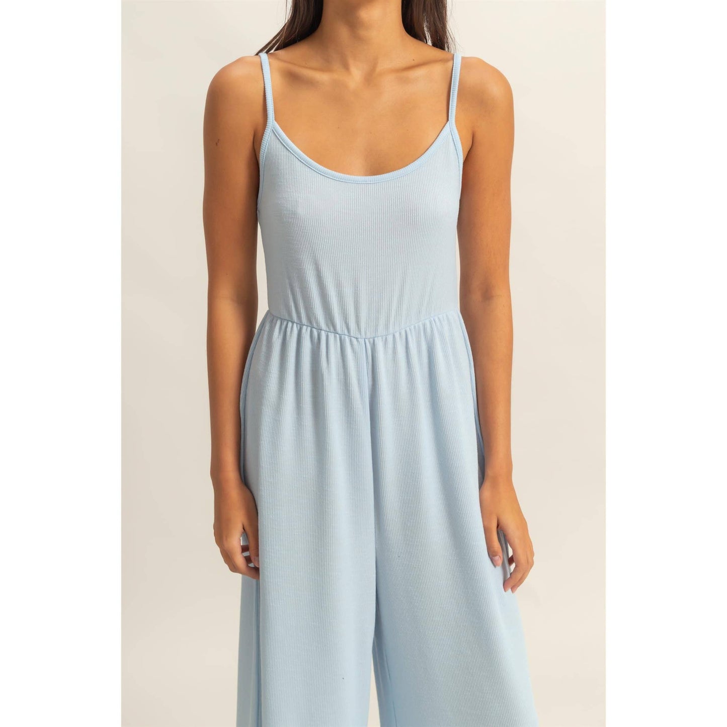 HYFVE - DZ25A984-Scoop Neck Sleeveless Wide Leg Jumpsuit