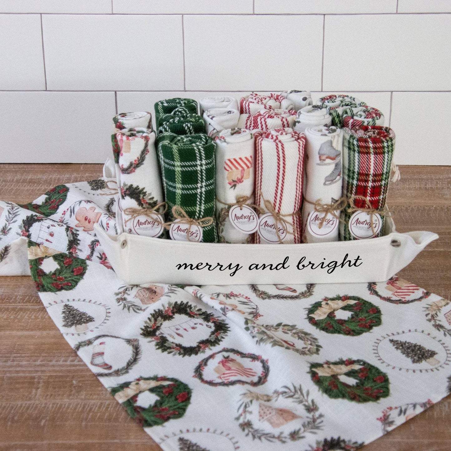 Audrey's - Christmas Tea Towels'
