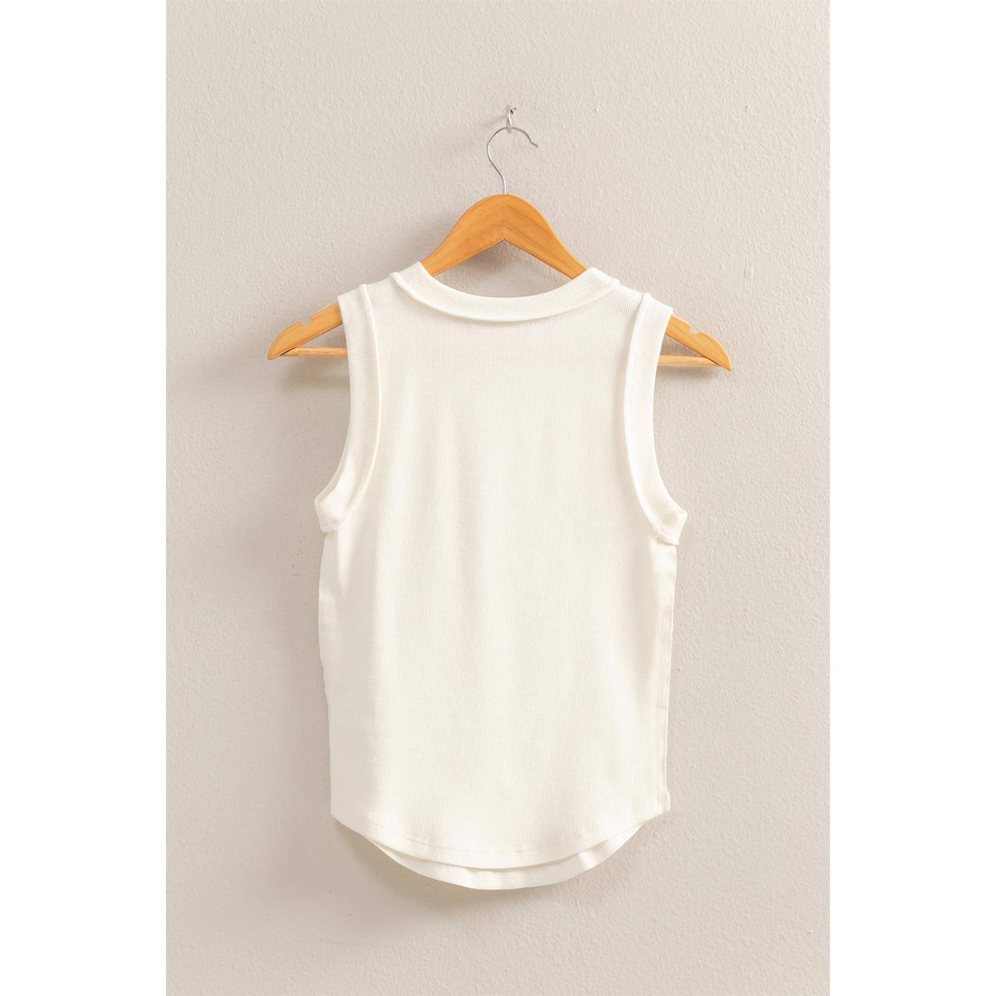 HYFVE - DZ25C058-Round Neck Ribbed Tank Top