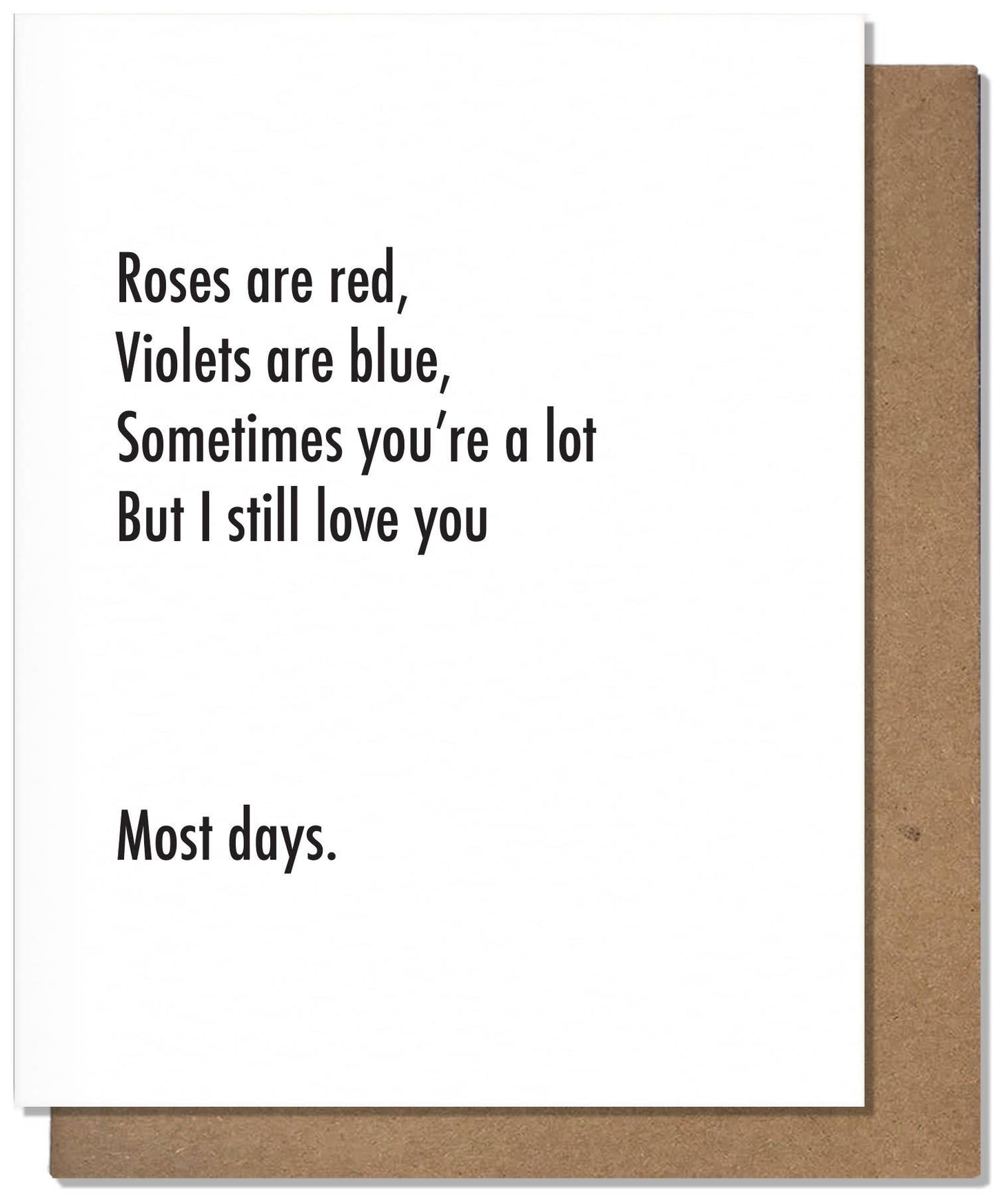 Pretty Alright Goods - You're A Lot - Love Card