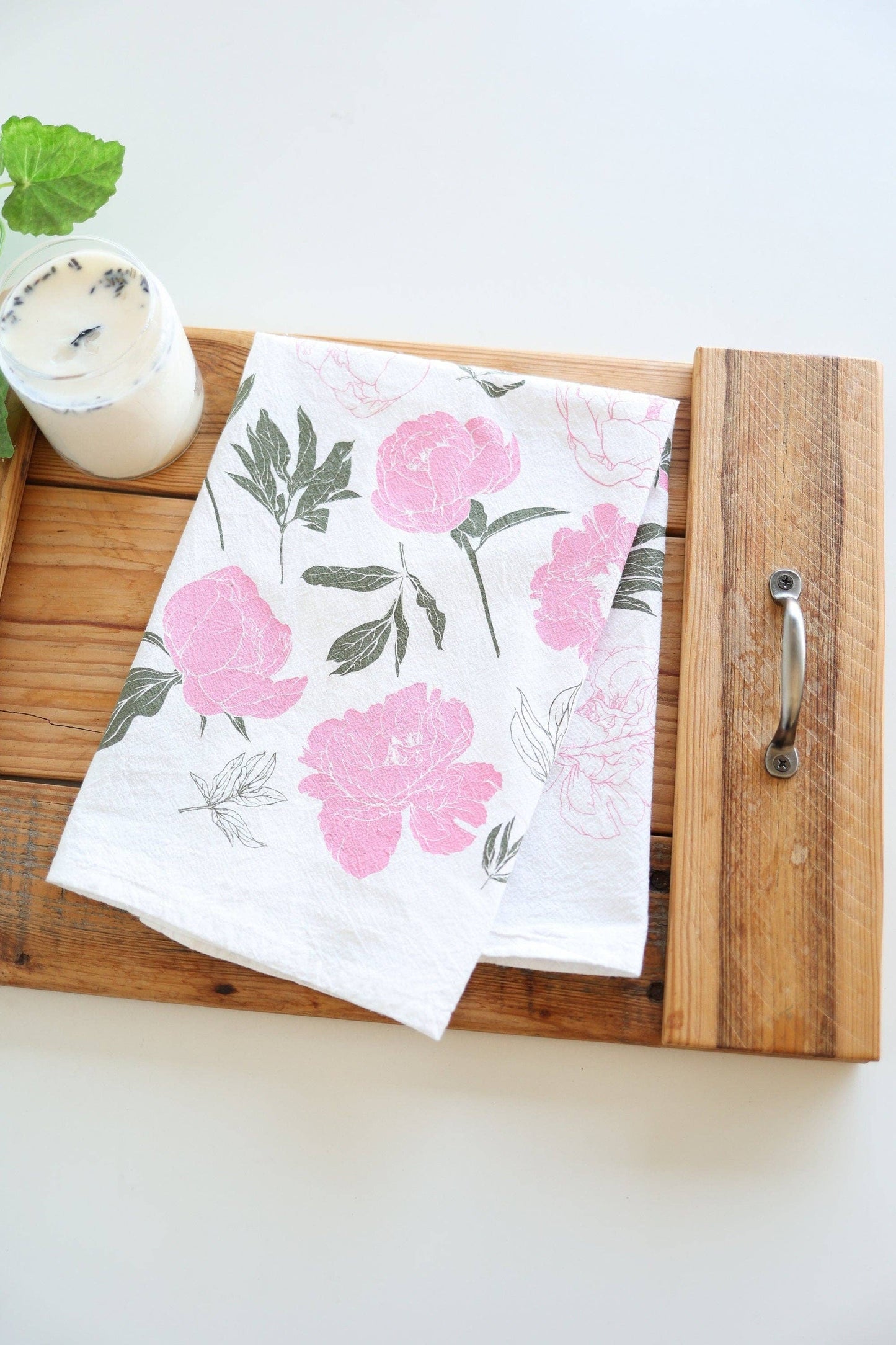 Highland Ridge | Handmade Home Decor - Peony Tea Towel