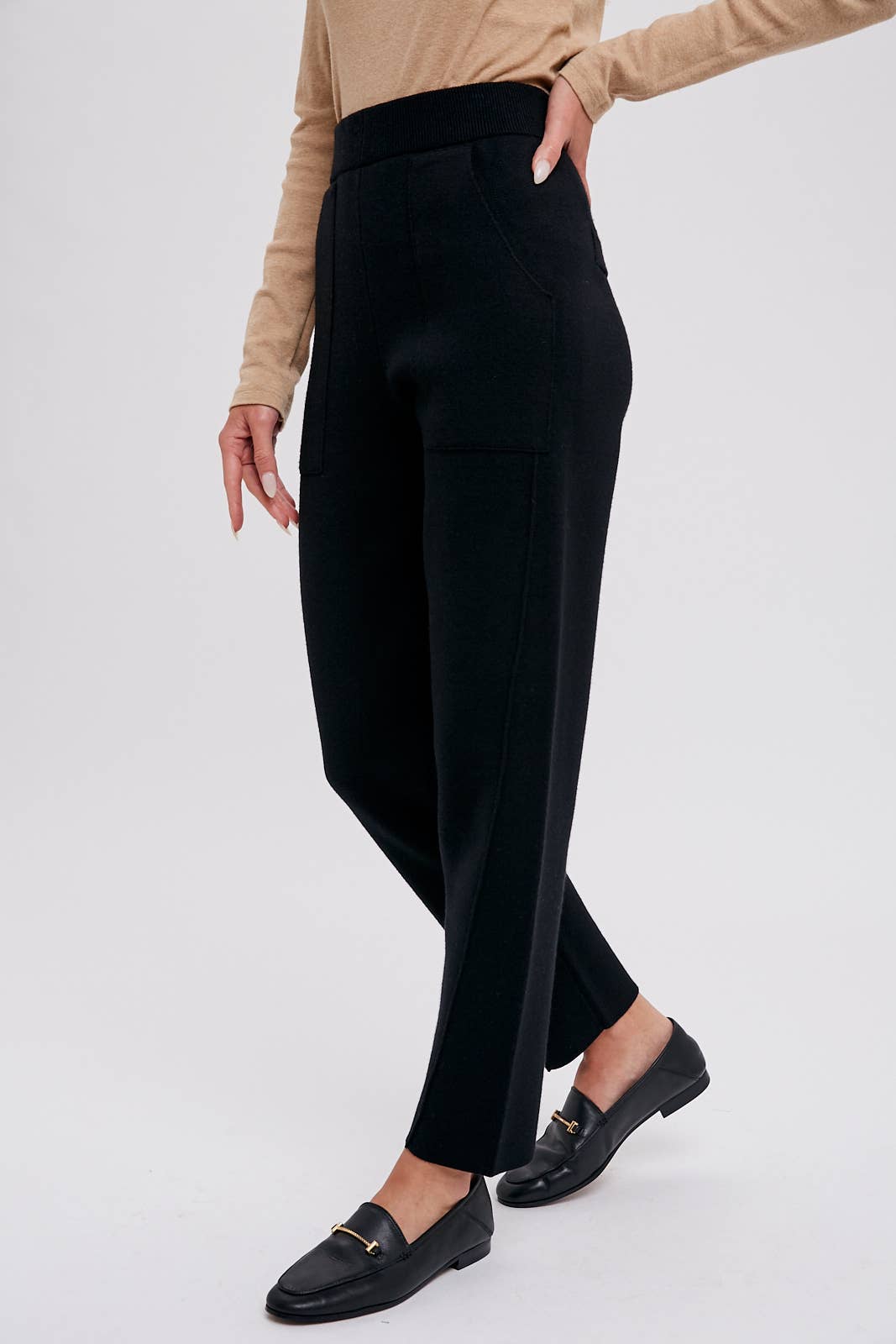 Bluivy - Knitted Jogger Pants - Black