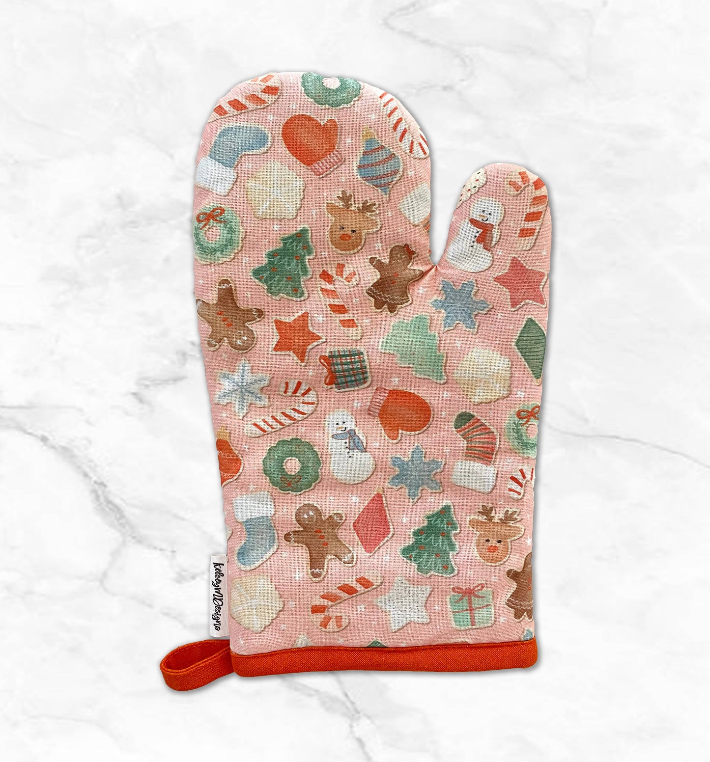 KelseyMDesigns - Colorful Christmas Cookies Oven Mitt