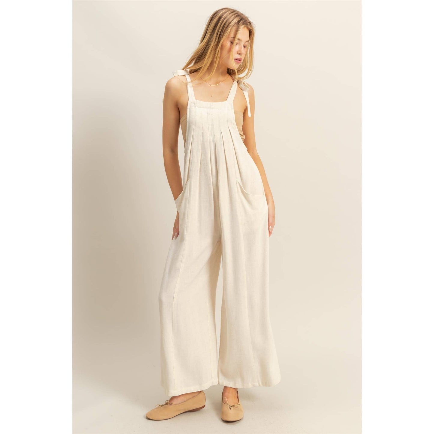 HYFVE - HF25C822-Self-Tie Shoulder Straps Jumpsuit