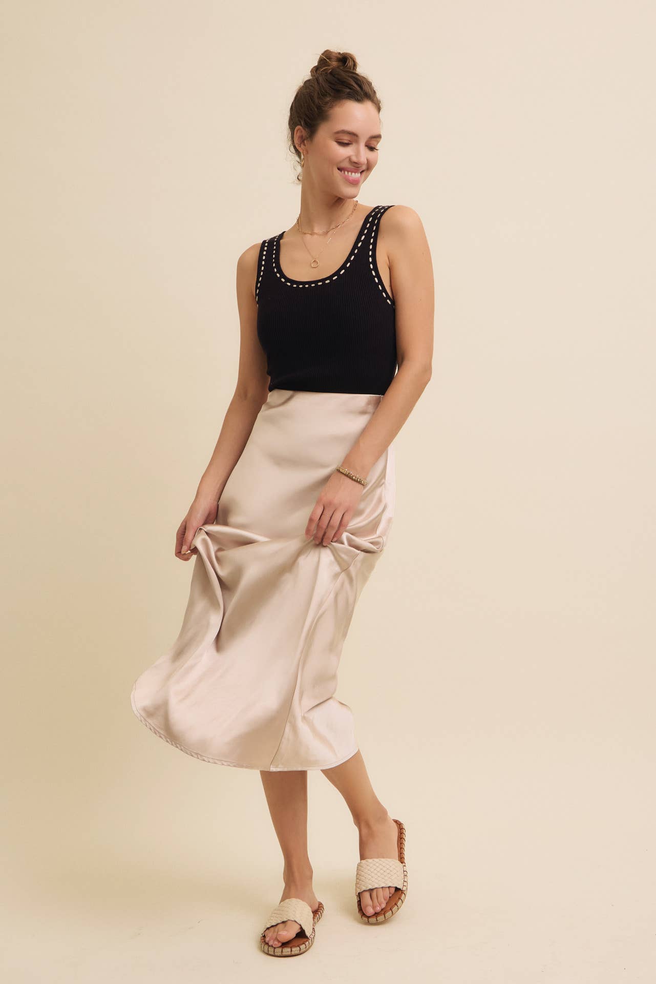 in february - Satin Maxi Skirt