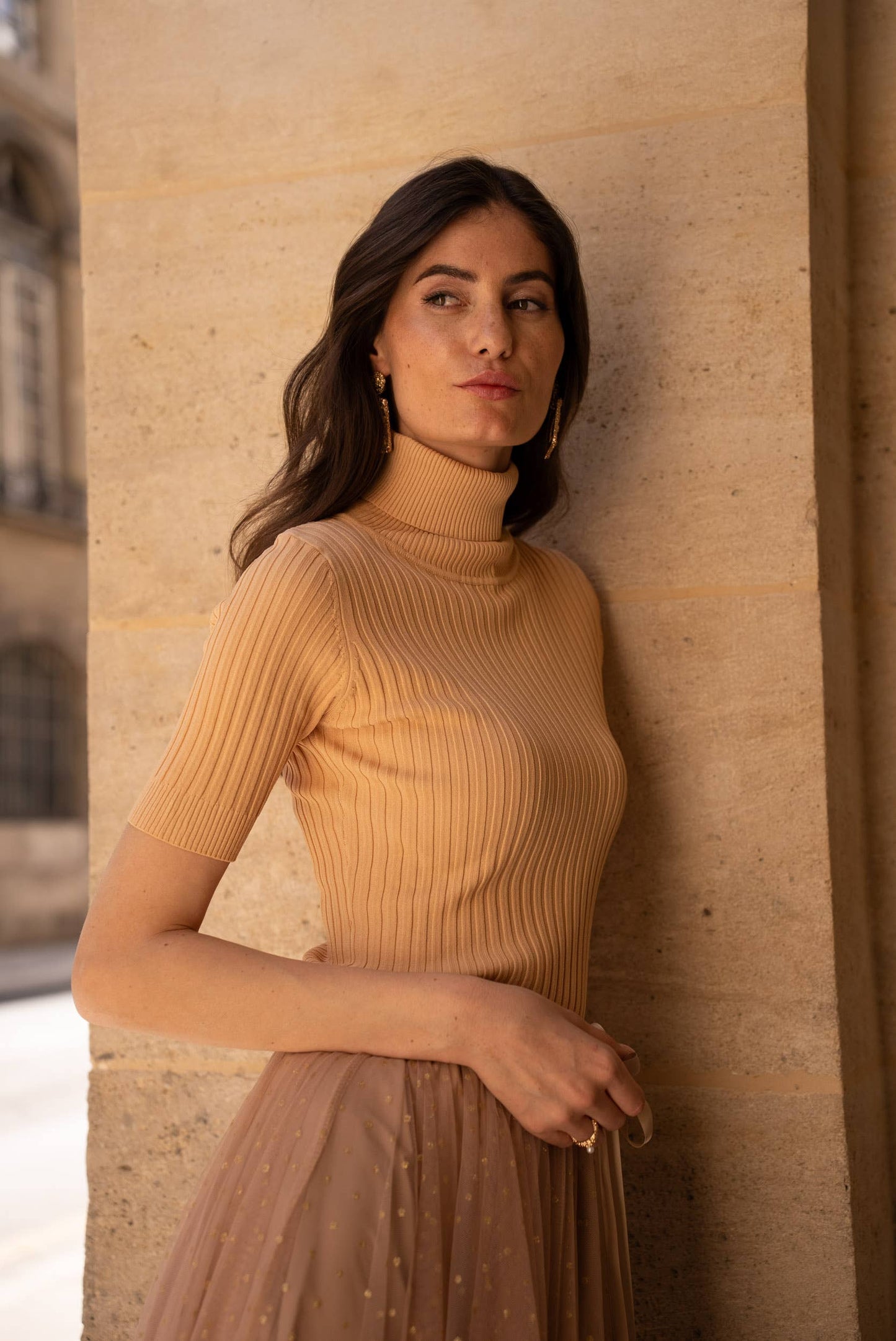 Choklate Paris - Short Sleeve Turtleneck Knit - Black