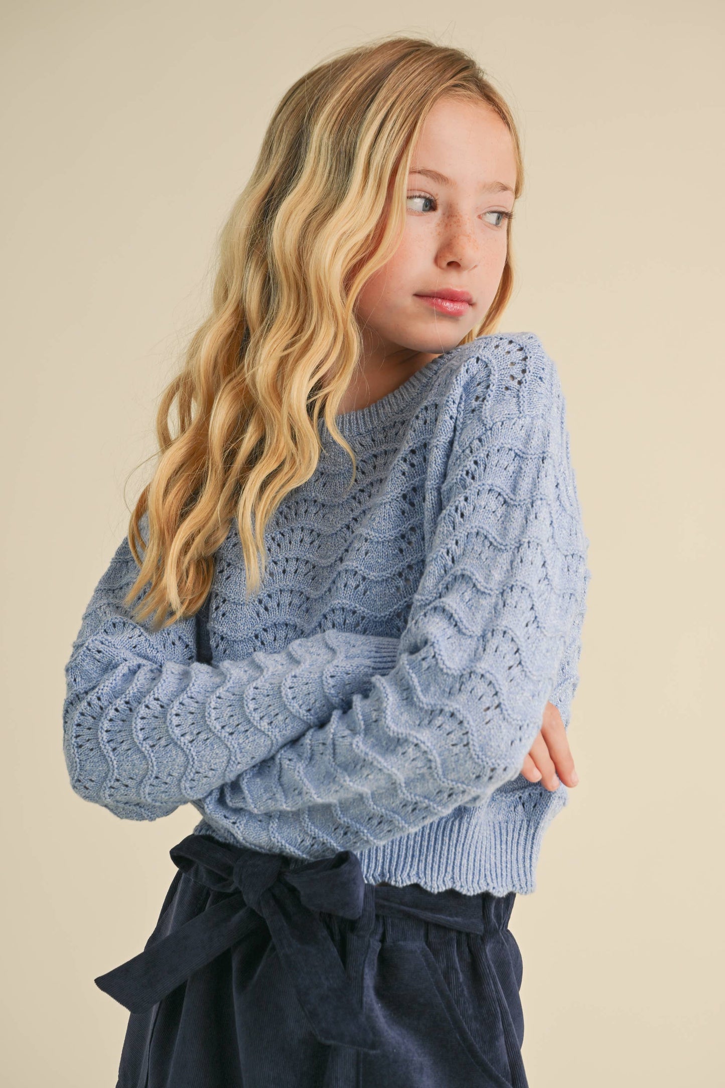 Heart and Arrow - Tween Girls Wavy Sweater