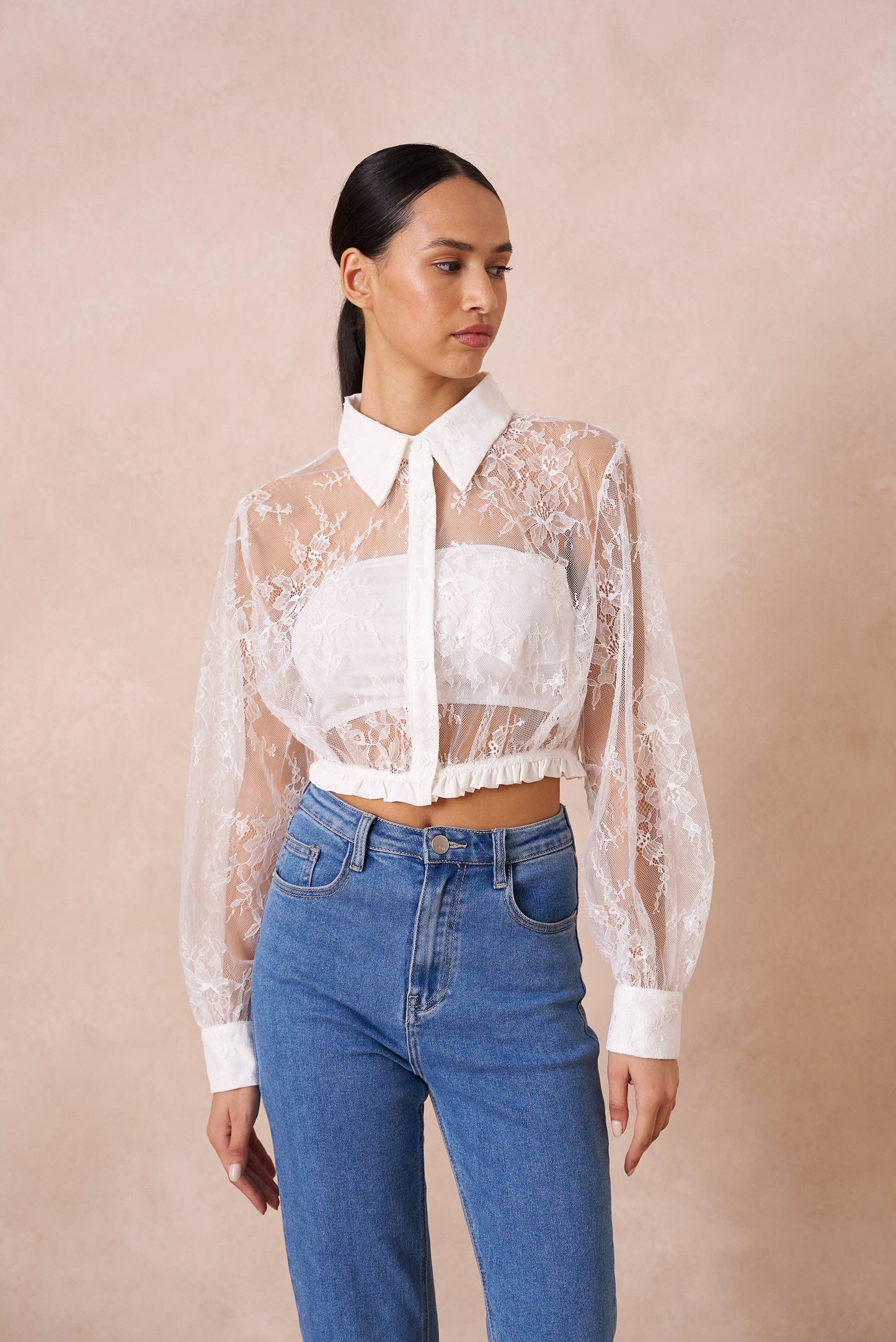 Choklate Paris - Lace Crop Blouse