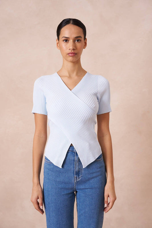 Choklate Paris - Ribbed Knit Top - White