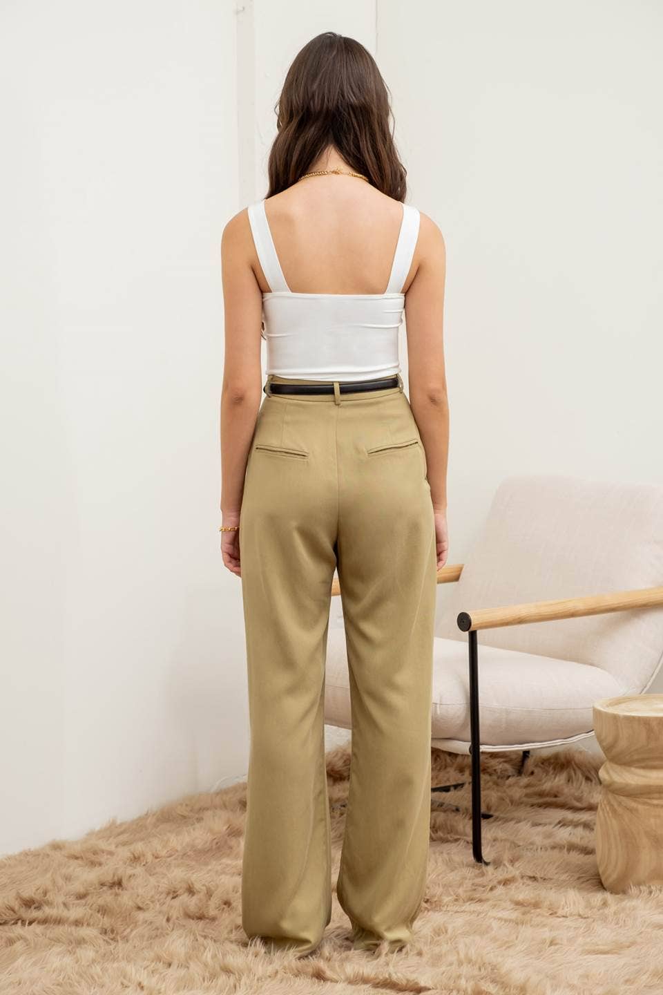 The Workshop Studio - Square Neck Tank Top - White