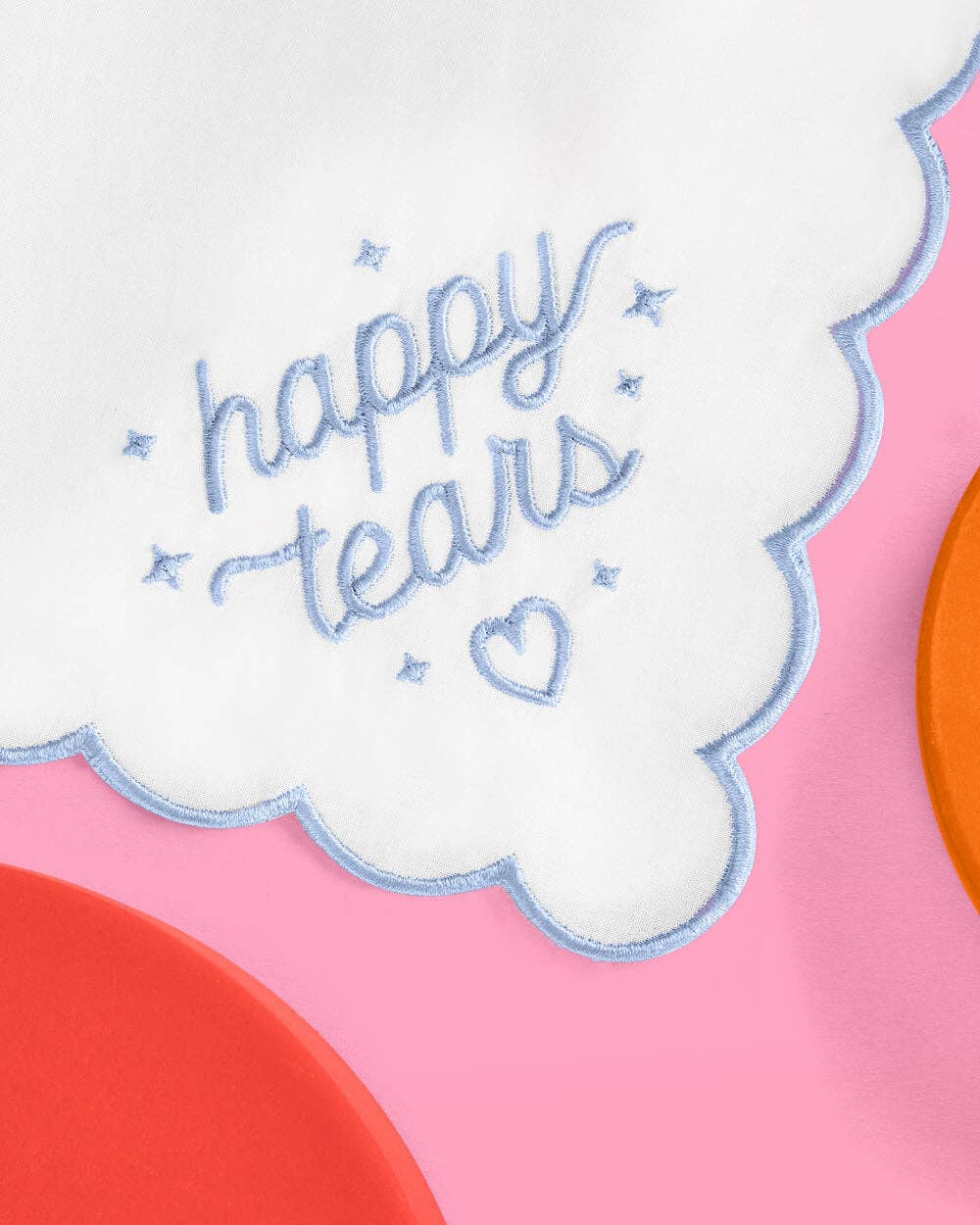 xo, Fetti - Happy Tears Embroidered Handkerchief