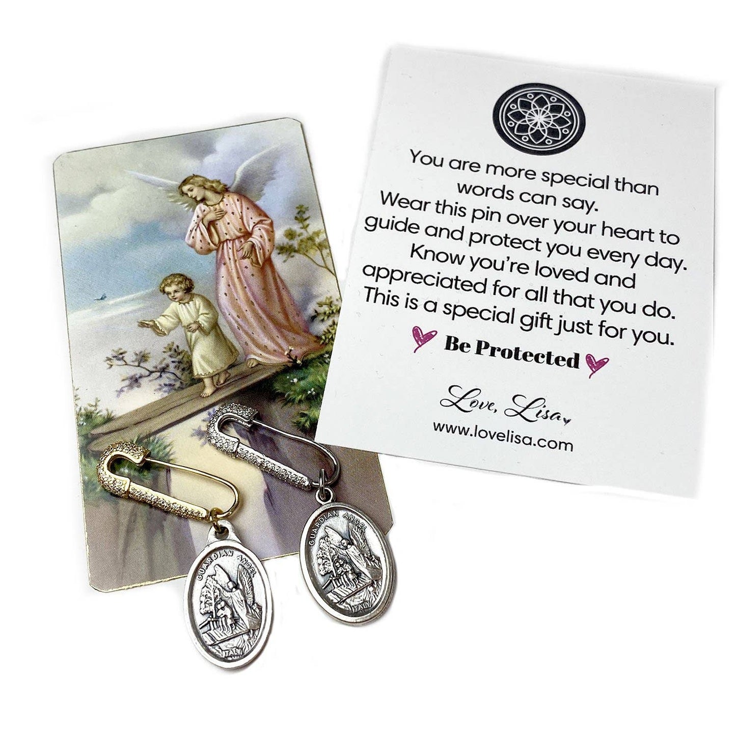 Love, Lisa - Guardian Angel Safety Pin