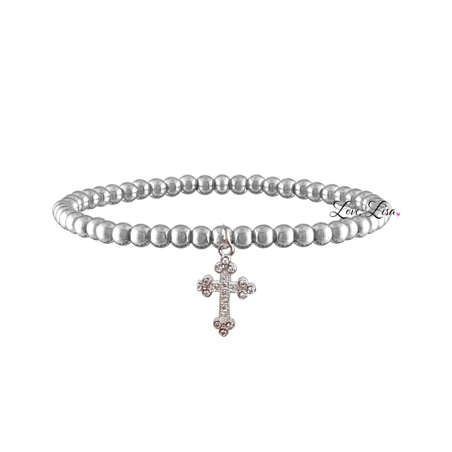 Love, Lisa - Mary's Diamond Cross Bracelet