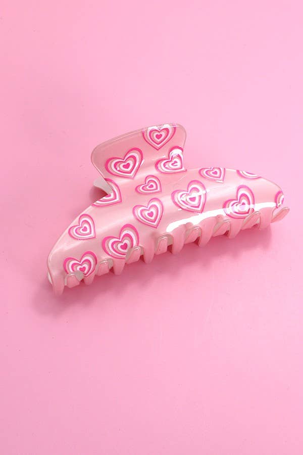 JOSSLYN by Wall to Wall - VALENTINE'S DAY LOVE HEART SMILEY HAIR CLAW CLIPS | 40H715: SMILEY