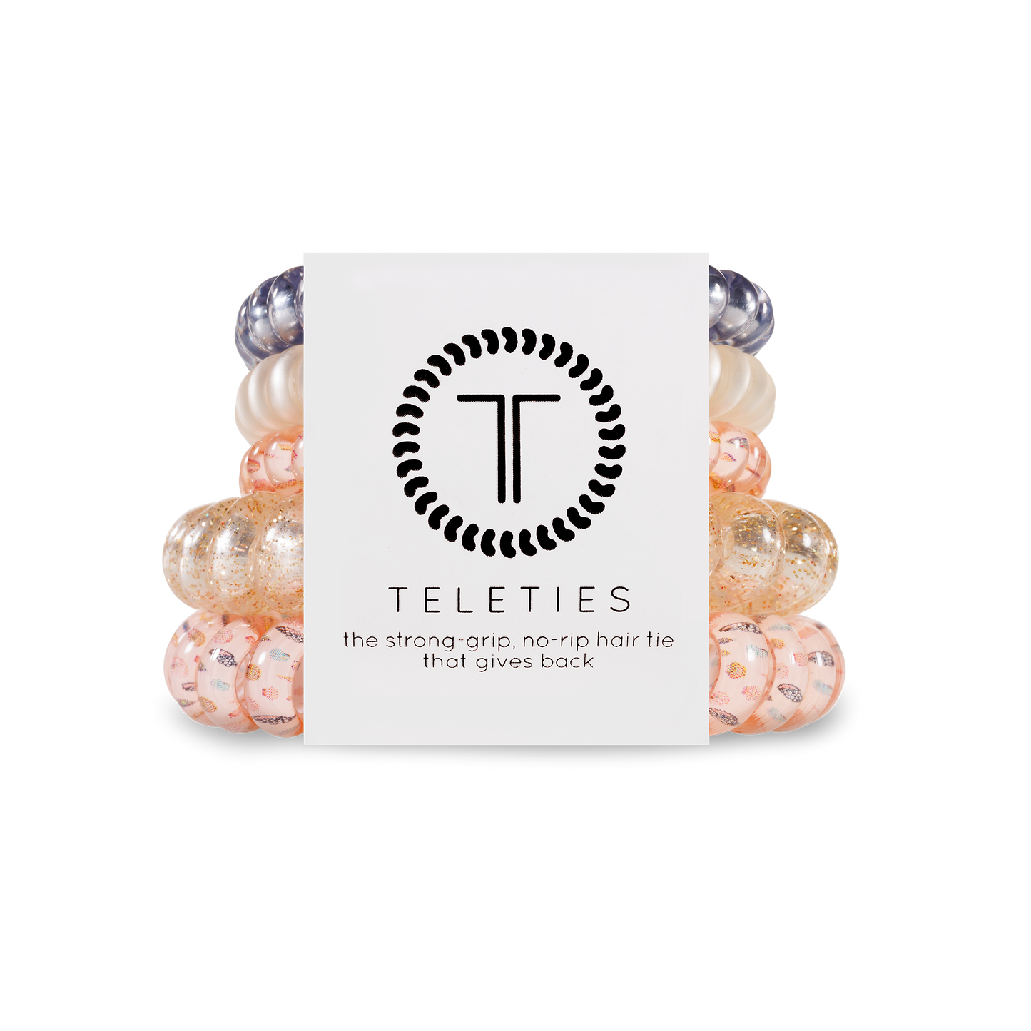 TELETIES - Spiral Hair Coils | Mixed Pack | Treasure Hunt Hair Ties