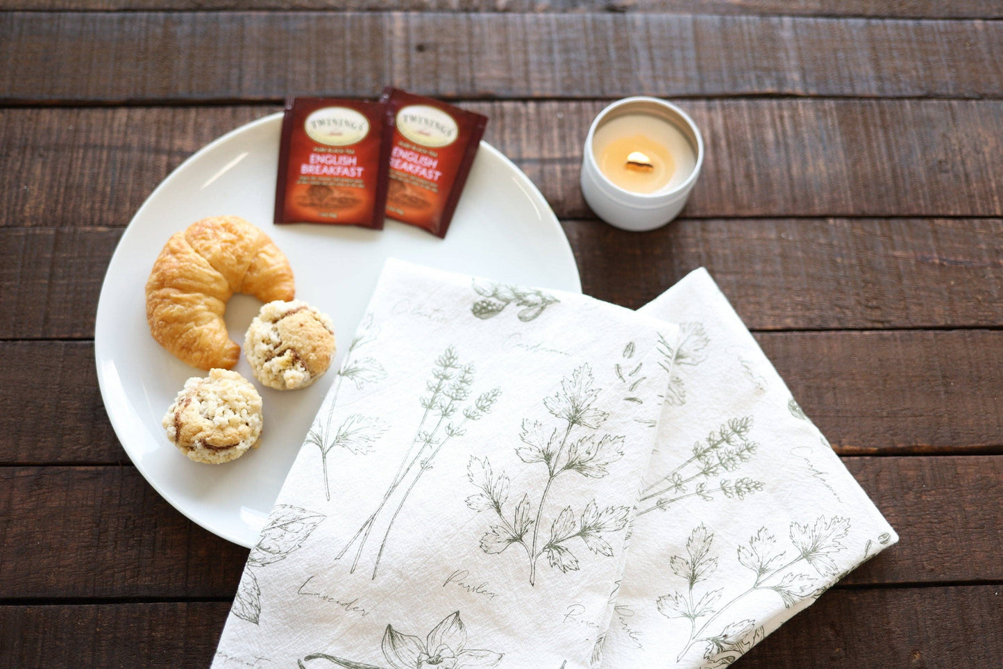 Highland Ridge | Handmade Home Decor - Kitchen Herbs Tea Towel